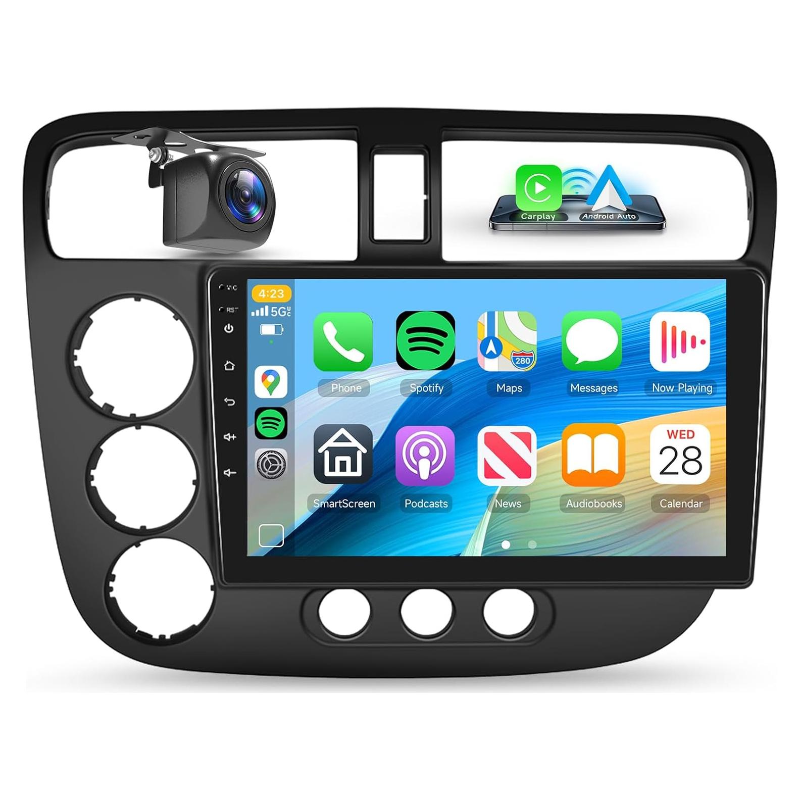 Estéreo de Coche Android 8-Core 4+64G para Honda Civic 2001-2005