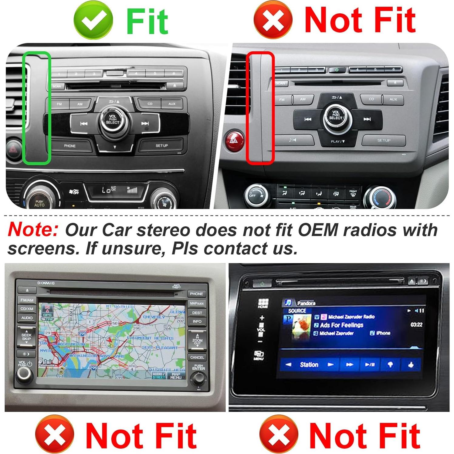 Estéreo de Coche Android 13 FeirTon 4+64GB 9" WiFi 6 Honda Civic