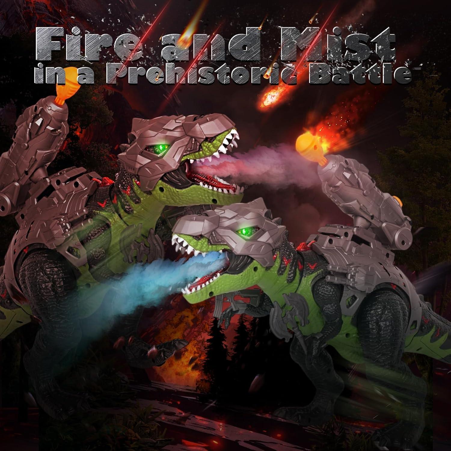 Dinosaurio RC LICHENG BWL-11 7 colores con efectos de niebla