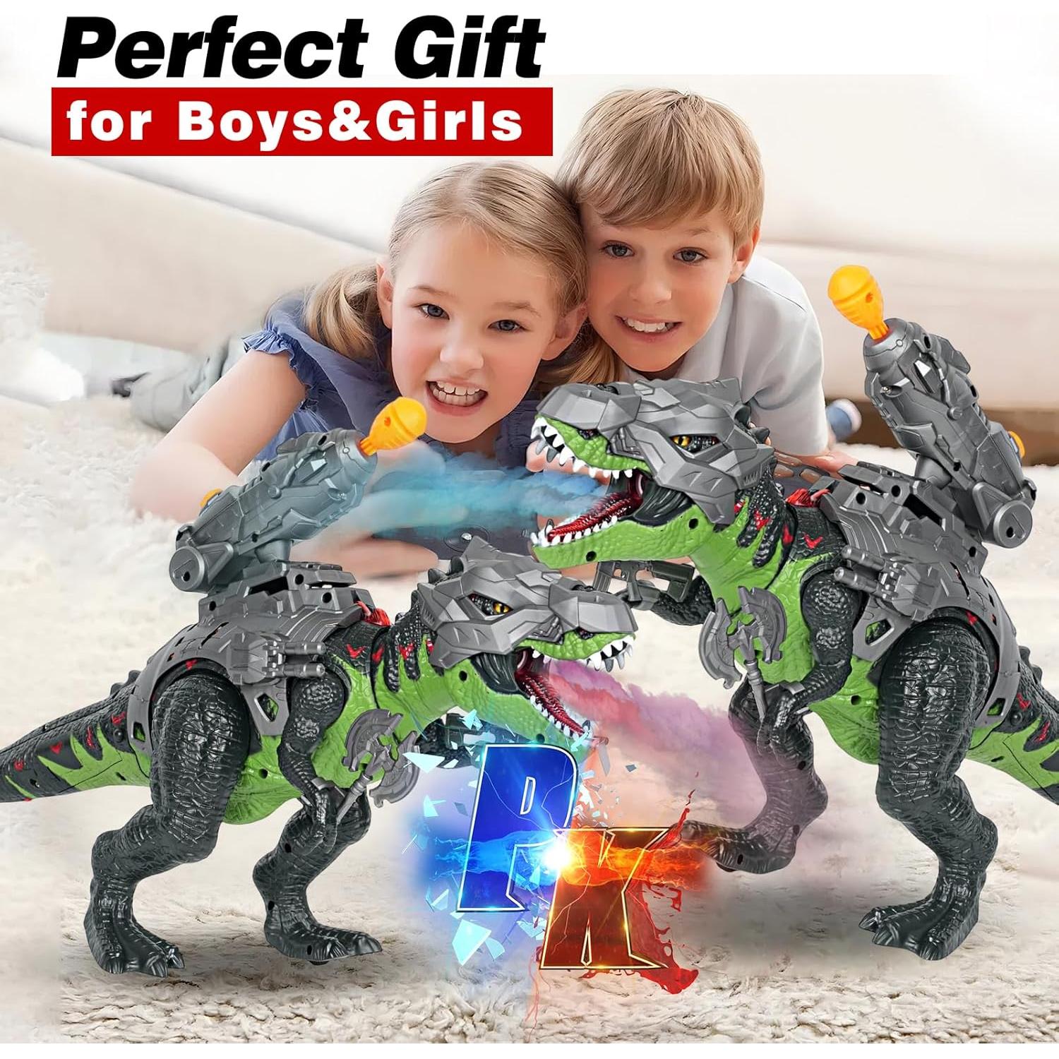 Dinosaurio RC LICHENG BWL-11 7 colores con efectos de niebla