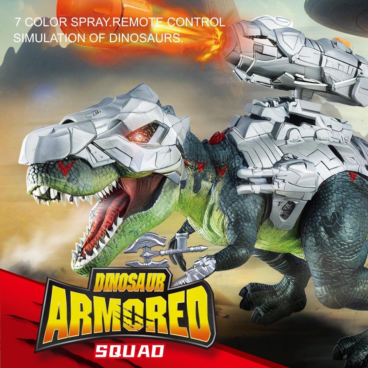 Dinosaurio RC LICHENG BWL-11 7 colores con efectos de niebla