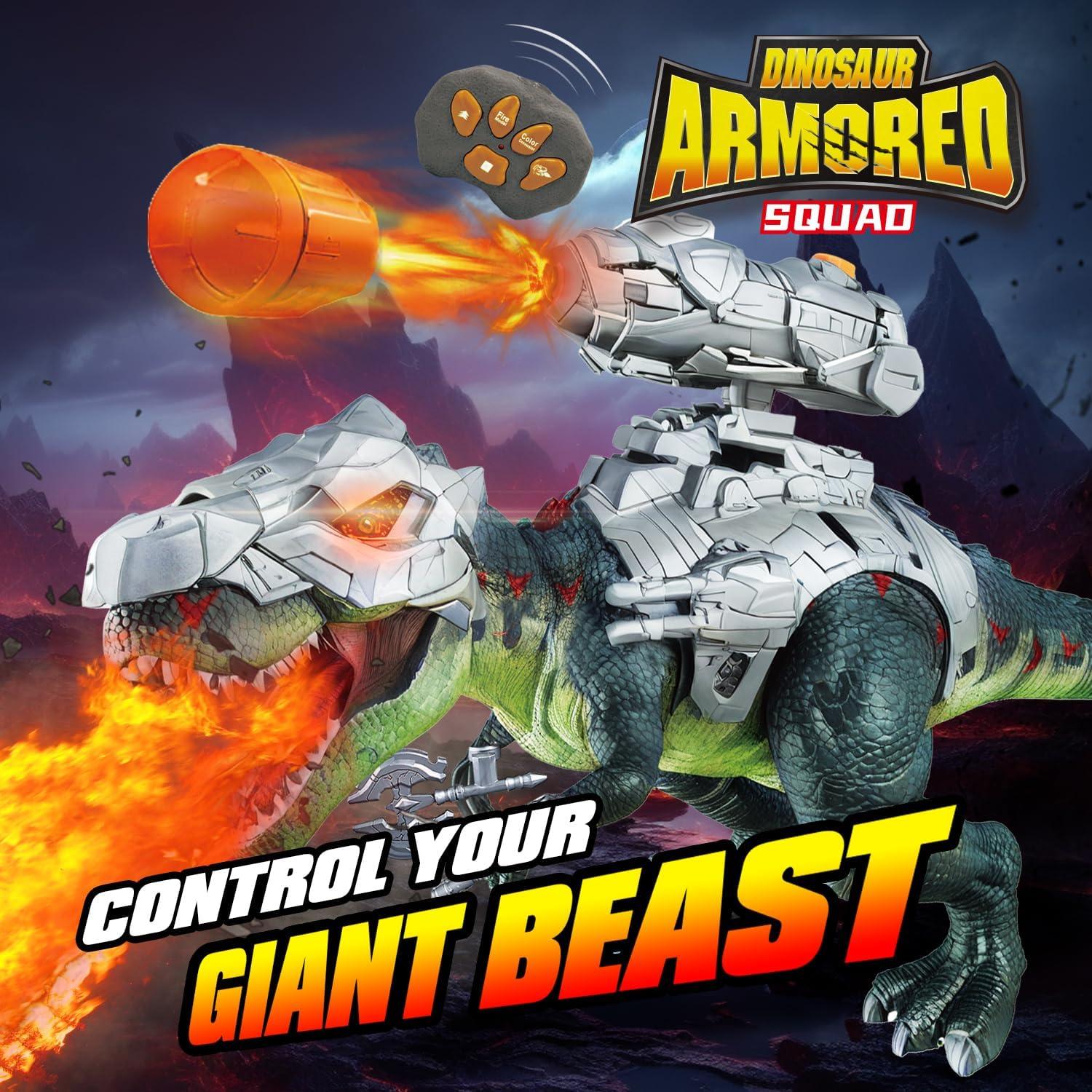 Dinosaurio RC LICHENG BWL-11 7 colores con efectos de niebla