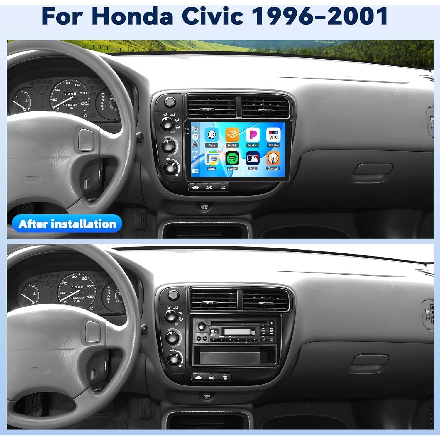 Estéreo de coche GOHHDL Android 15 para Honda Civic 1996-2001 9"