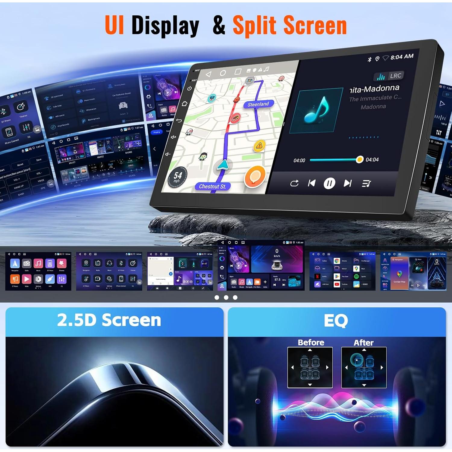 Radio Android 9" Realdio para Honda Civic 2001-2005 4+64GB