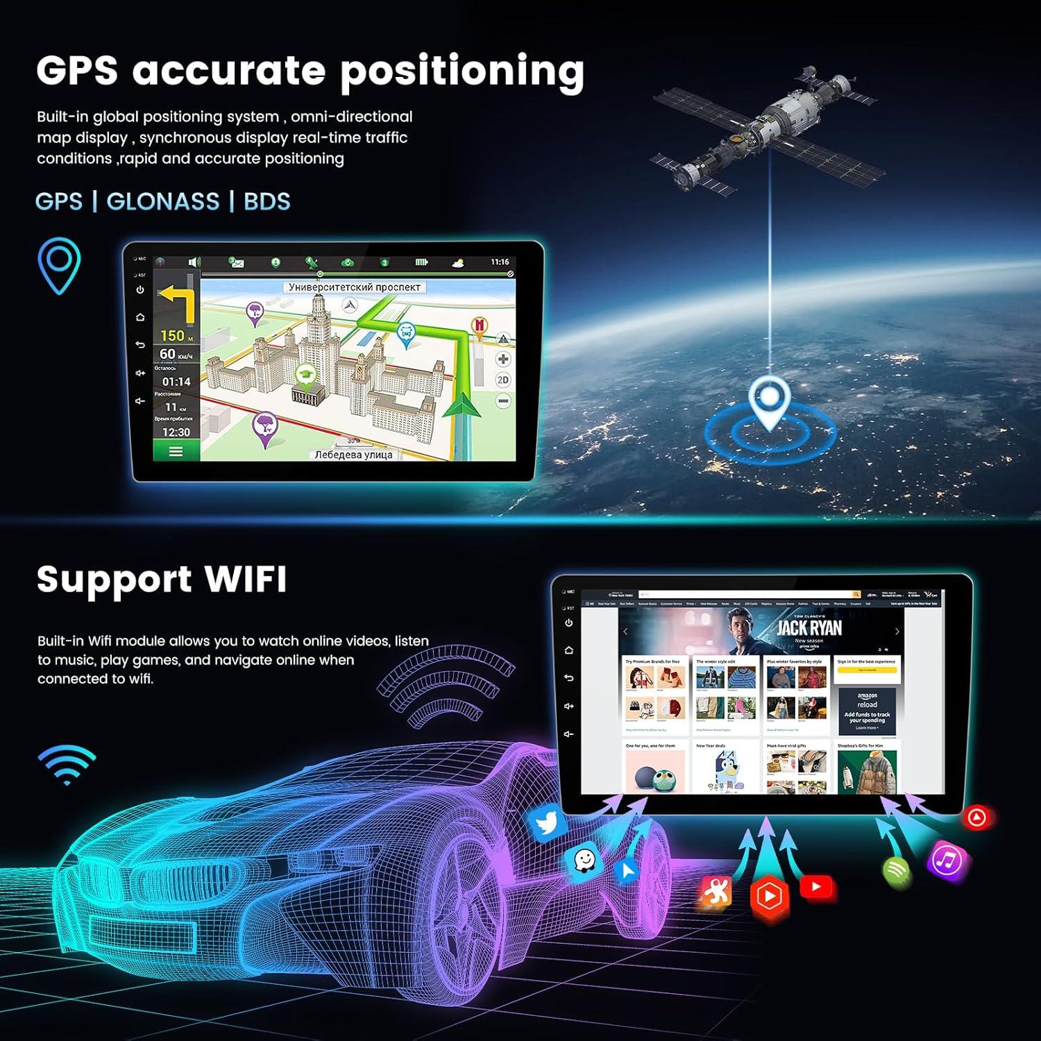 Estéreo de Coche Android RONGJI 9" GPS Car-Play ES300/ES330