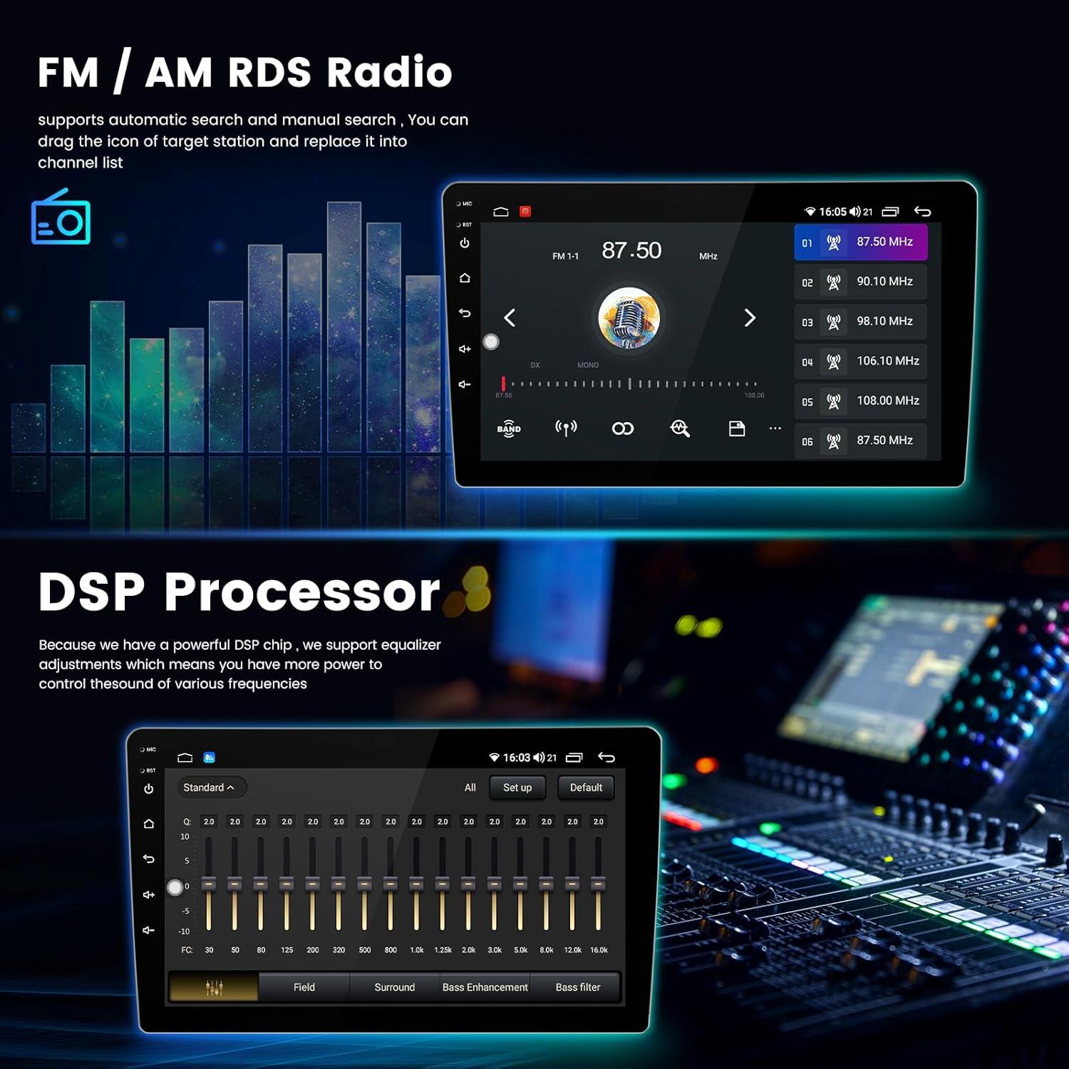 Estéreo de Coche Android RONGJI 9" GPS Car-Play ES300/ES330