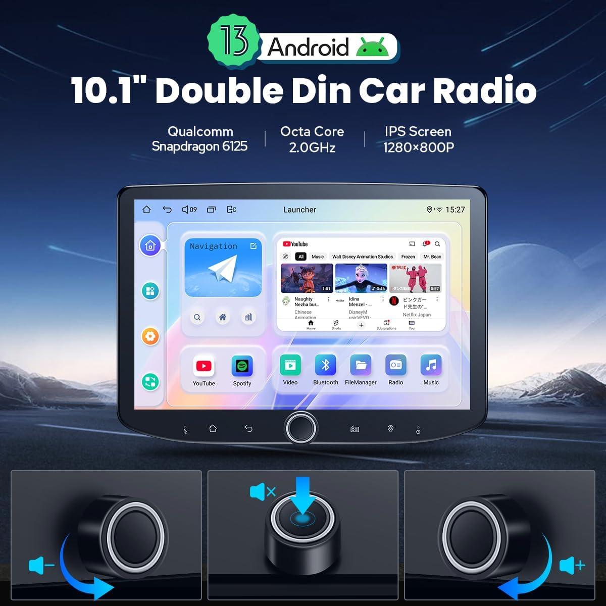Radio Doble Din Joying JY-UTD10N4-B 10.1" Android 13 GPS 4GB+64GB