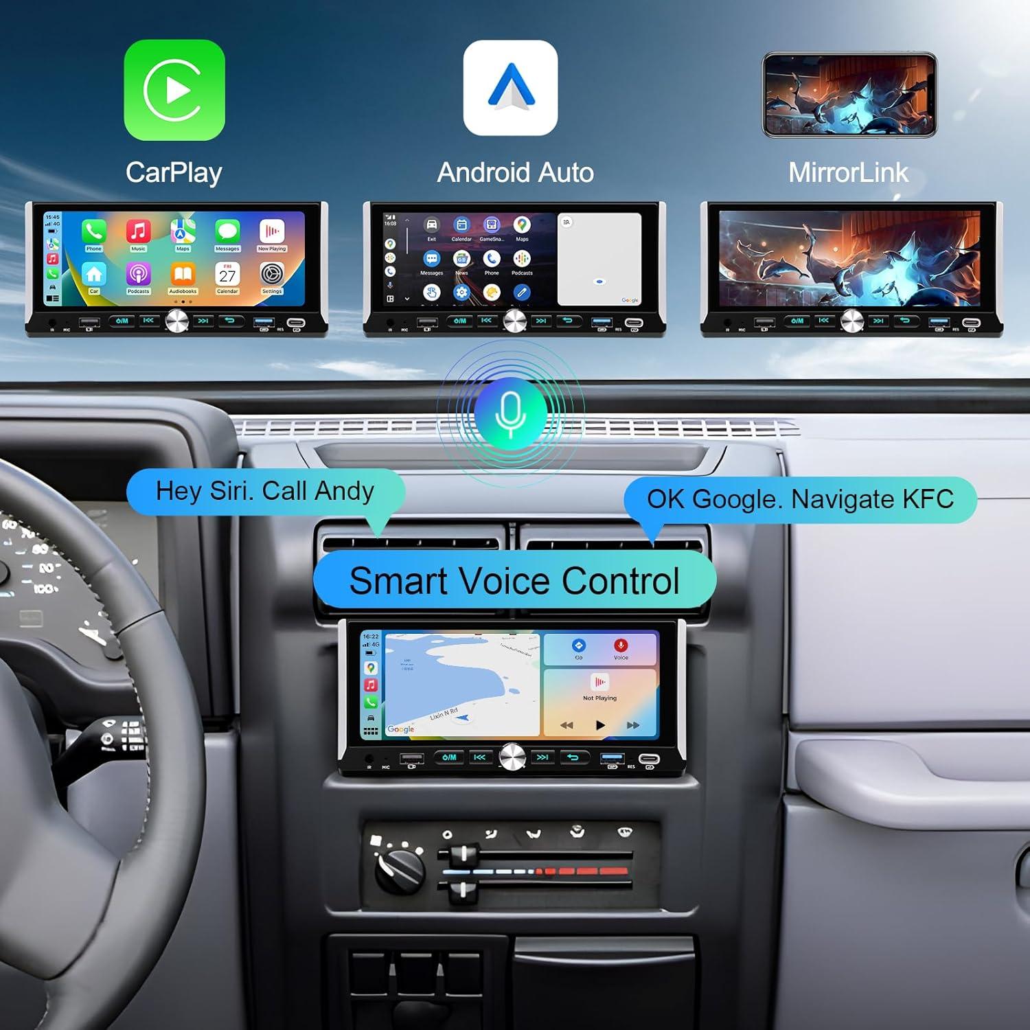 Estéreo de Coche AINAVI 6.9" Android 2GB+64GB CarPlay Bluetooth