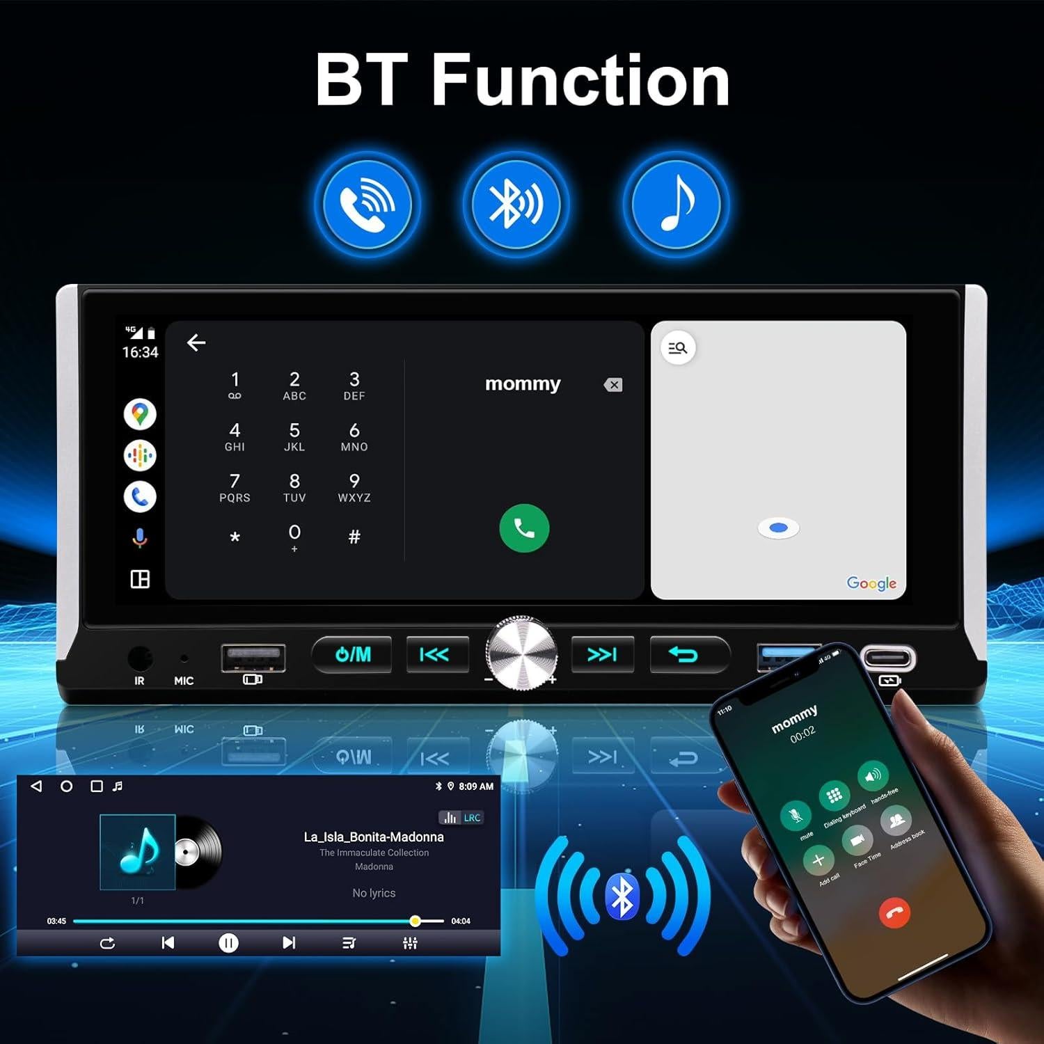 Estéreo de Coche AINAVI 6.9" Android 2GB+64GB CarPlay Bluetooth