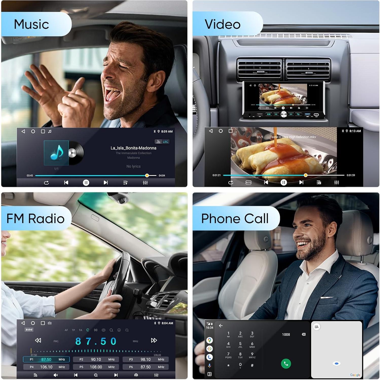 Estéreo de Coche AINAVI 6.9" Android 2GB+64GB CarPlay Bluetooth
