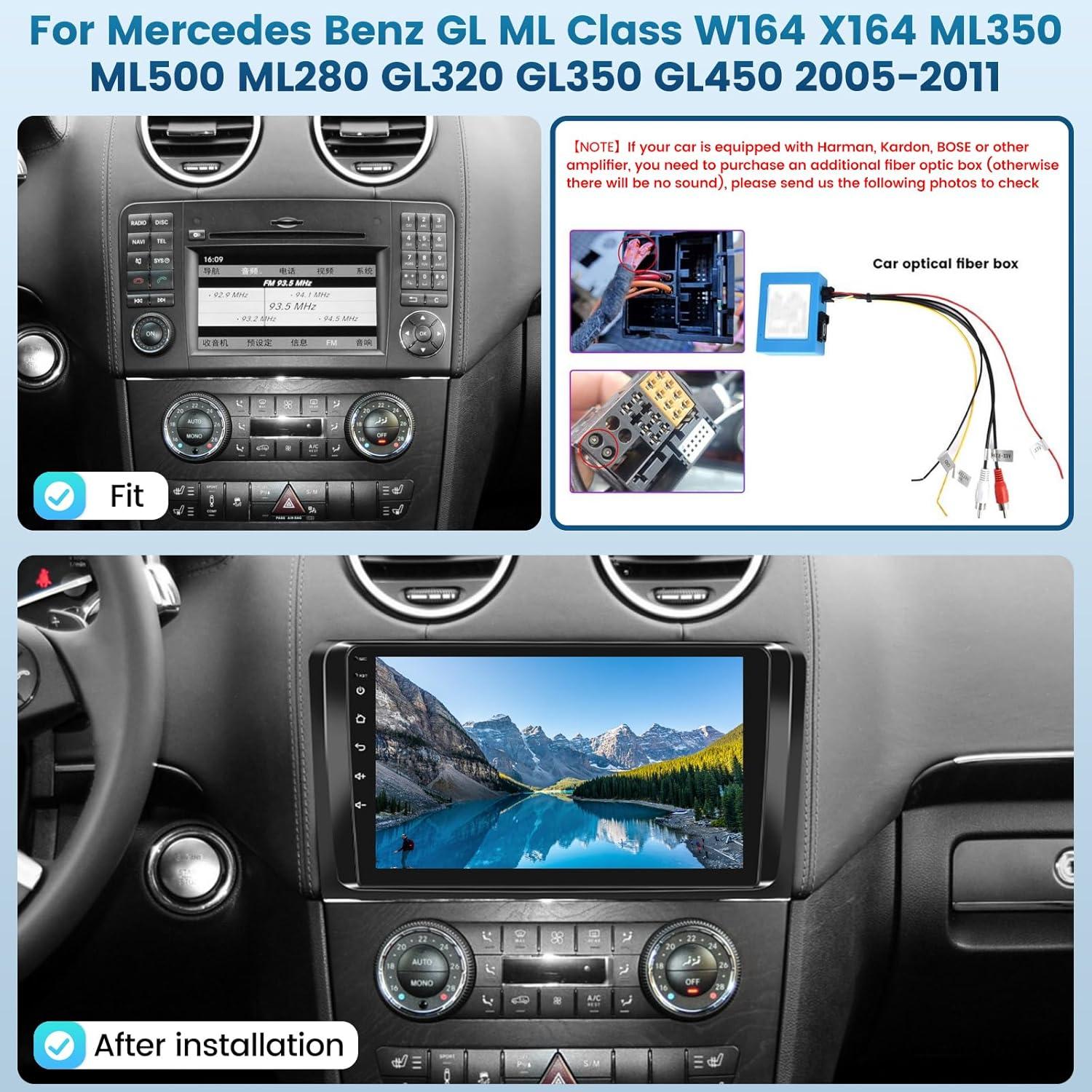 Radio de Coche Android 9" para Mercedes ML350 GL450 2005-2011