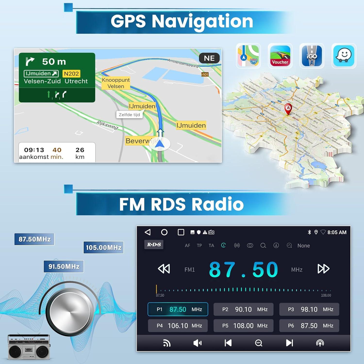 Radio de Coche Android 9" para Mercedes ML350 GL450 2005-2011