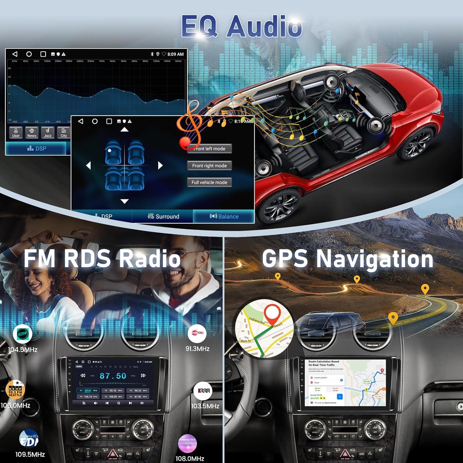 Radio de Coche Android 9" Mercedes Benz GL ML 2005-2011