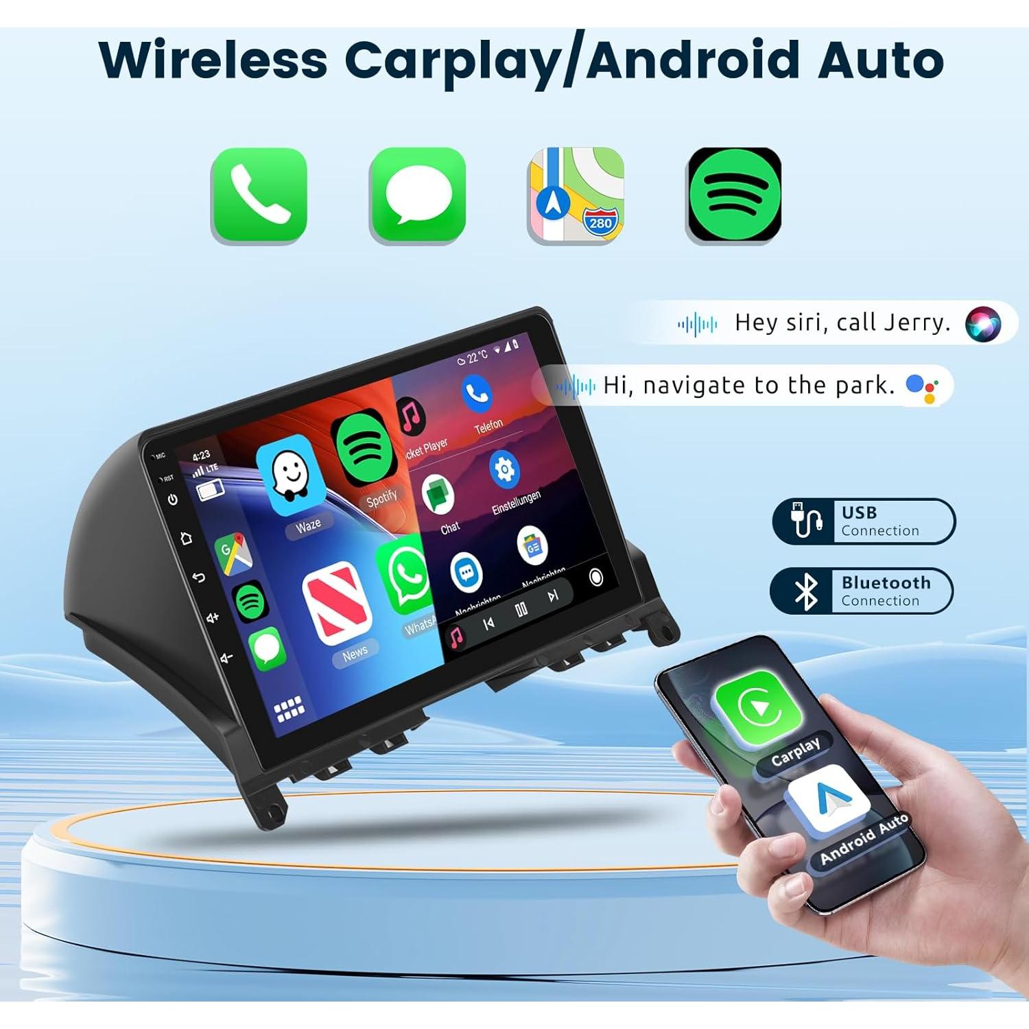 Estéreo de Coche Podofo Android 13 para Mercedes Benz Clase C W204 2006-2011, Pantalla Táctil 9"