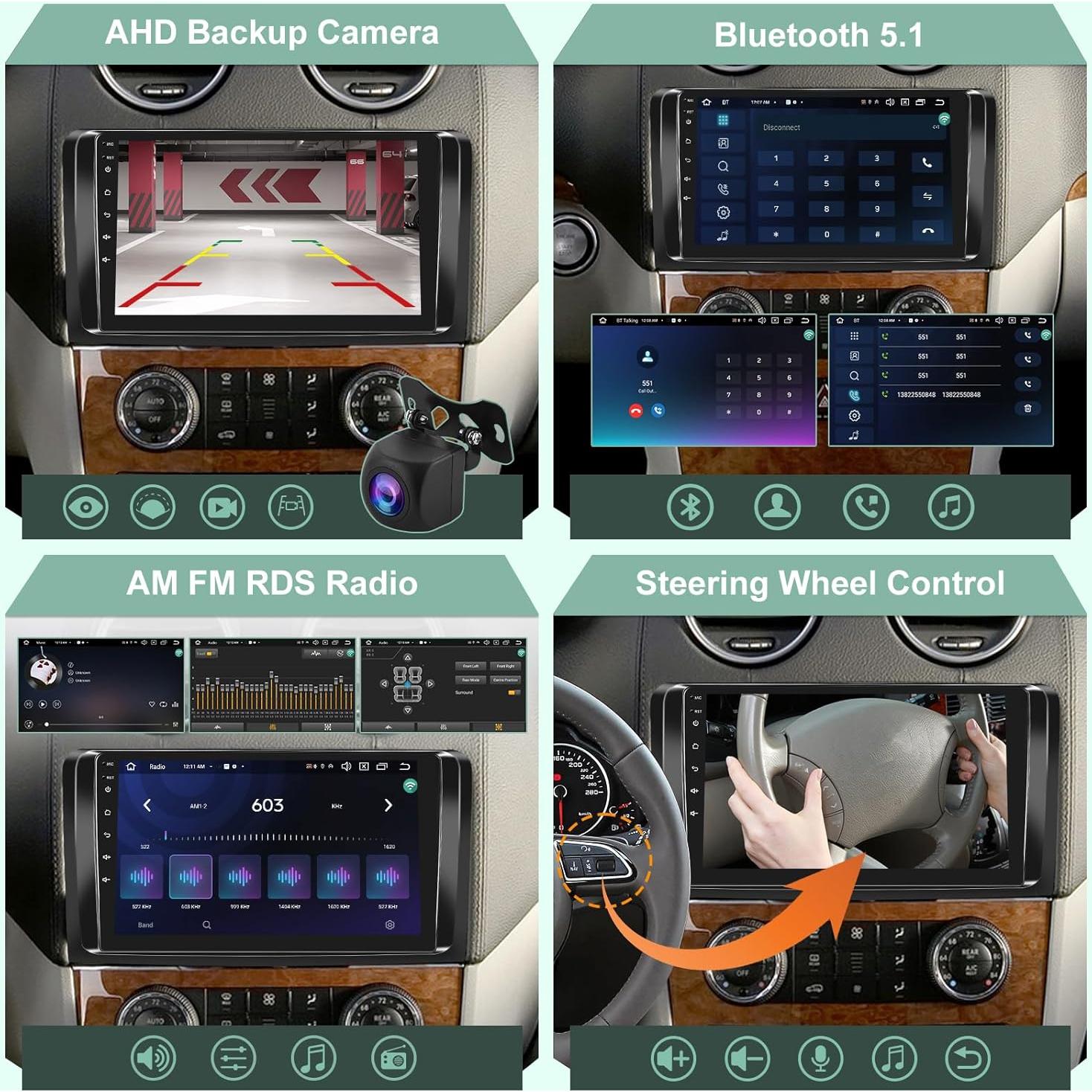 Radio de Coche Android 4G EKAT para Mercedes Benz GL ML 2005-2011