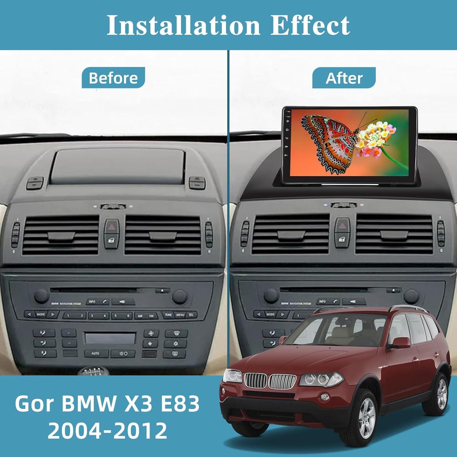 Estéreo Android NHOPEEW 9" para BMW X3 E83 2004-2012