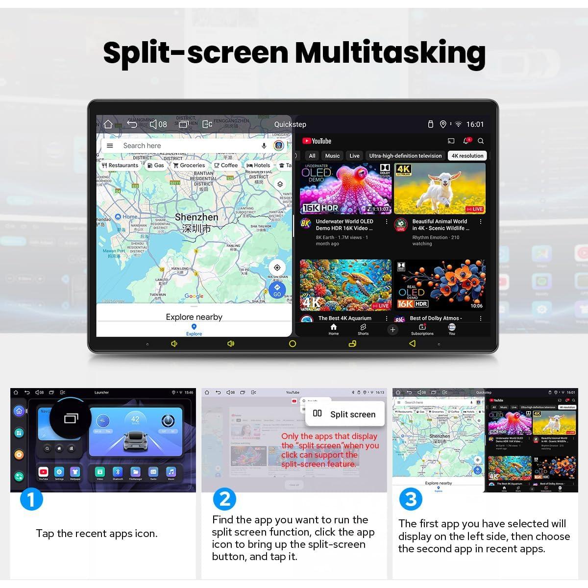 Estéreo de Coche Doble Din Joying JY-UTD13N8 13.3" Android 8GB+128GB