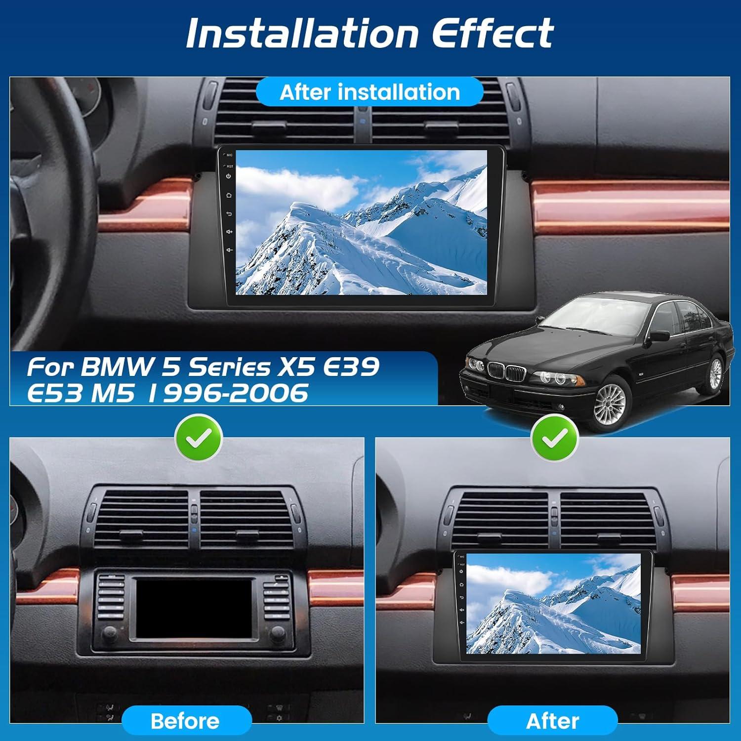 Radio de Coche Android NHOPEEW 9" para BMW E39 E53 M5 4GB 64GB