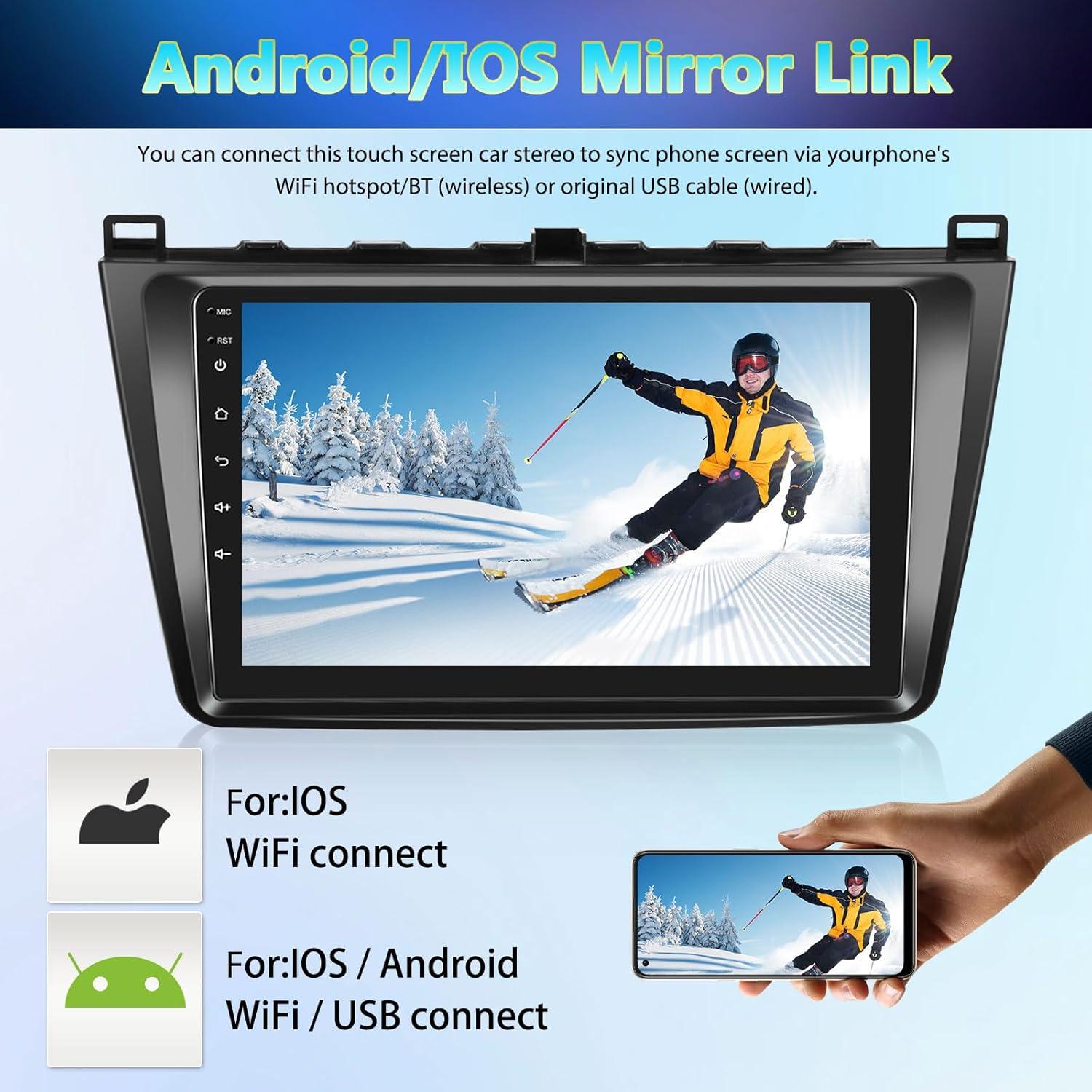 Estéreo de coche Android 13 AMprime 9" GPS Bluetooth 2+32GB