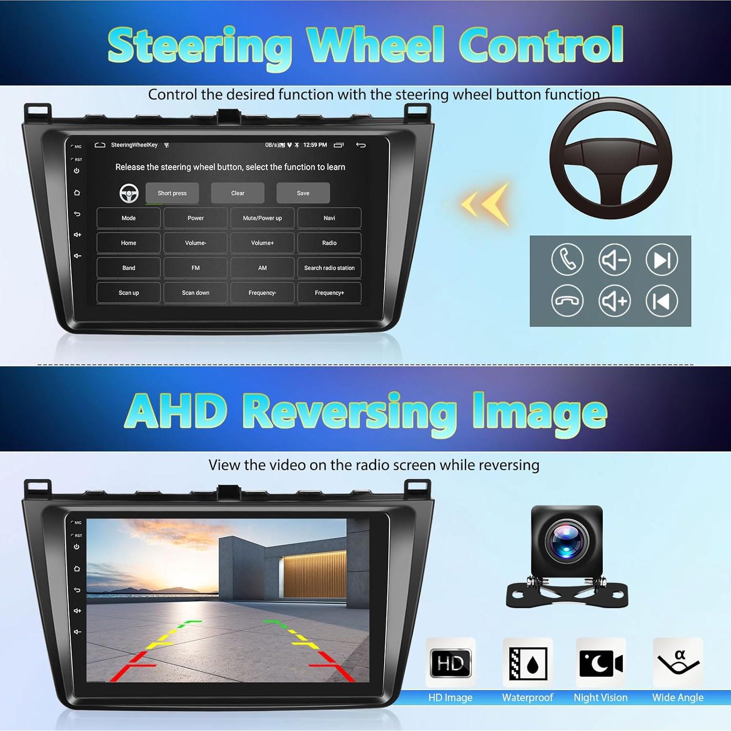 Estéreo de coche Android 13 AMprime 9" GPS Bluetooth 2+32GB