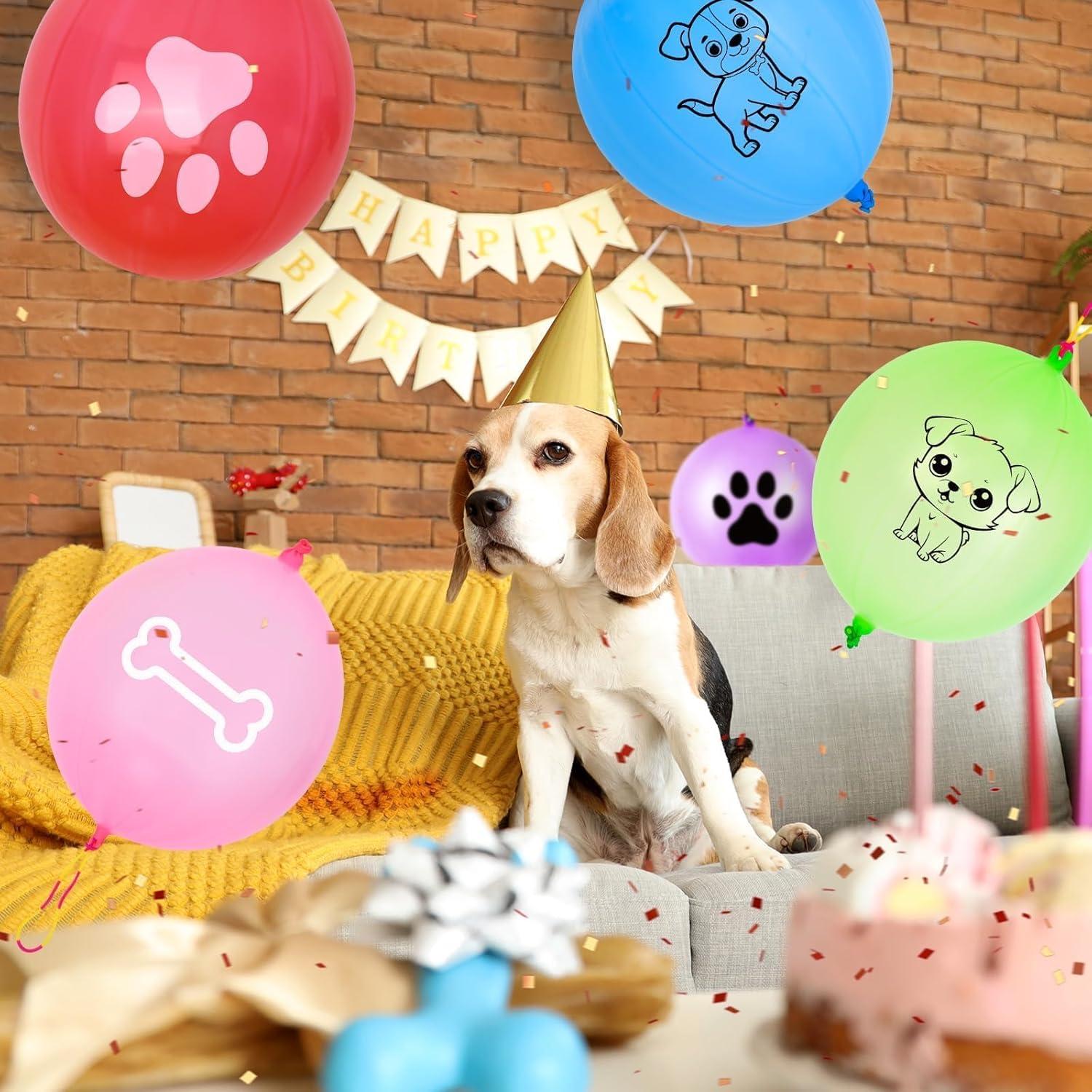 36 Globos de Golpe Temáticos de Perro HSLCGF para Fiestas
