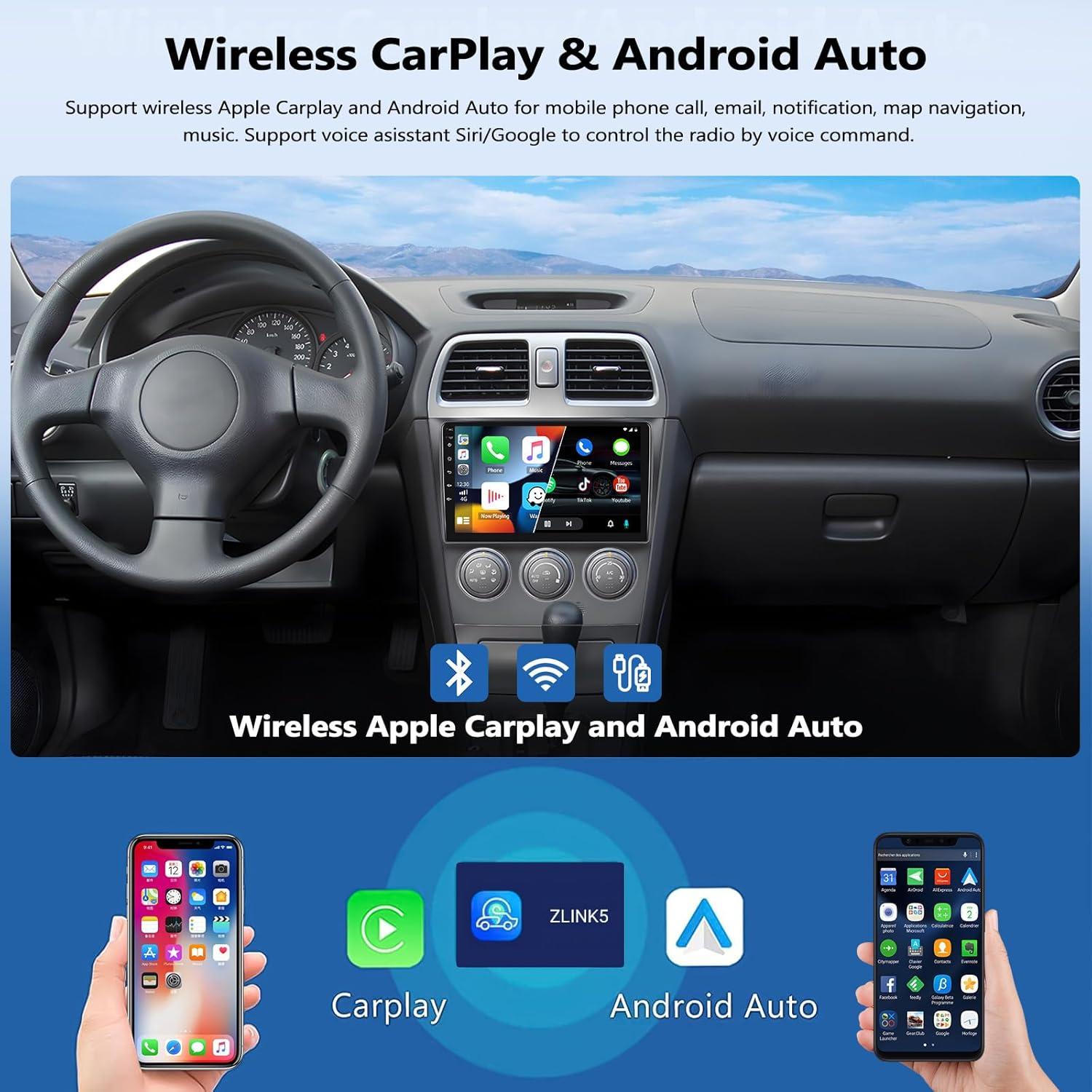 Estéreo de Coche CAMECHO Android 13 para Subaru Impreza 2003-2006