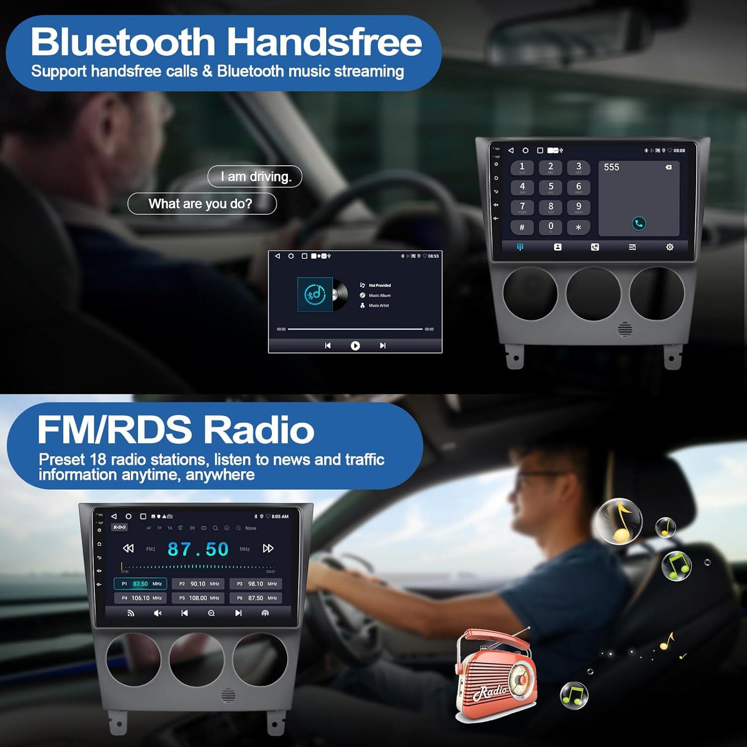 Estéreo de Coche CAMECHO Android 13 para Subaru Impreza 2003-2006