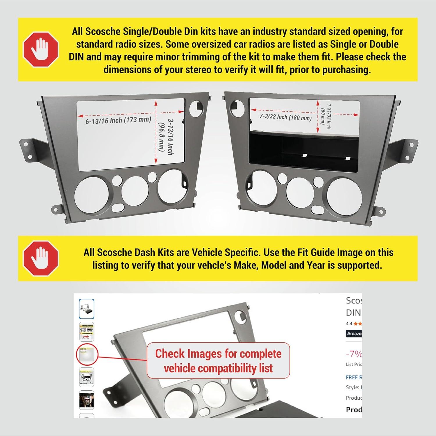 Kit de Instalación de Radio Scosche SU2025B para Subaru 2005-09