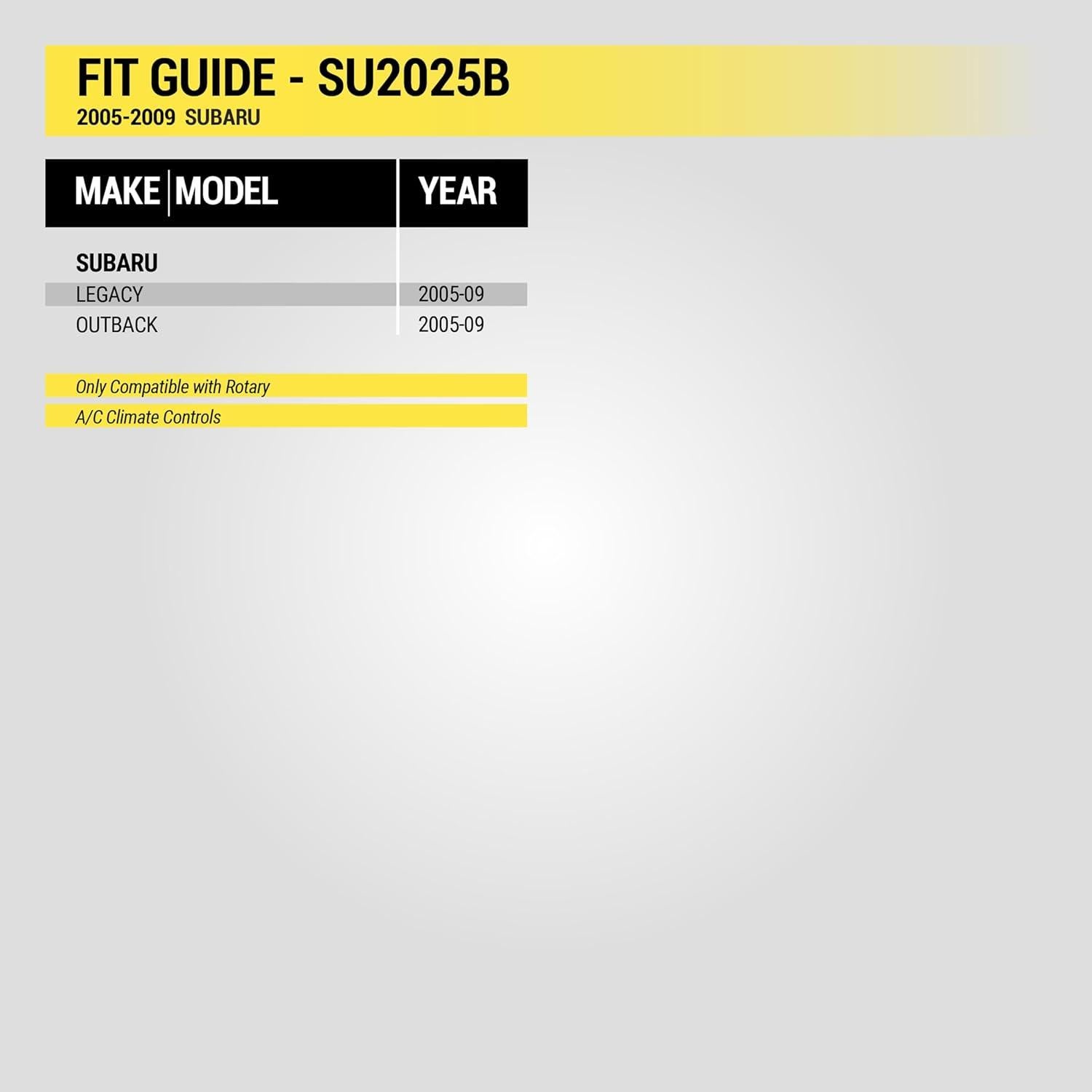 Kit de Instalación de Radio Scosche SU2025B para Subaru 2005-09