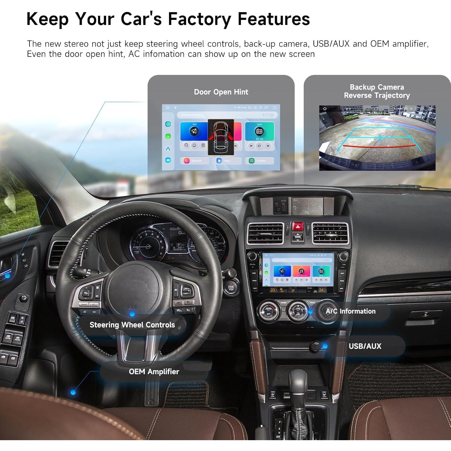 Unidad Estéreo Dasaita 8GB+256GB para Subaru Forester 2015-2018