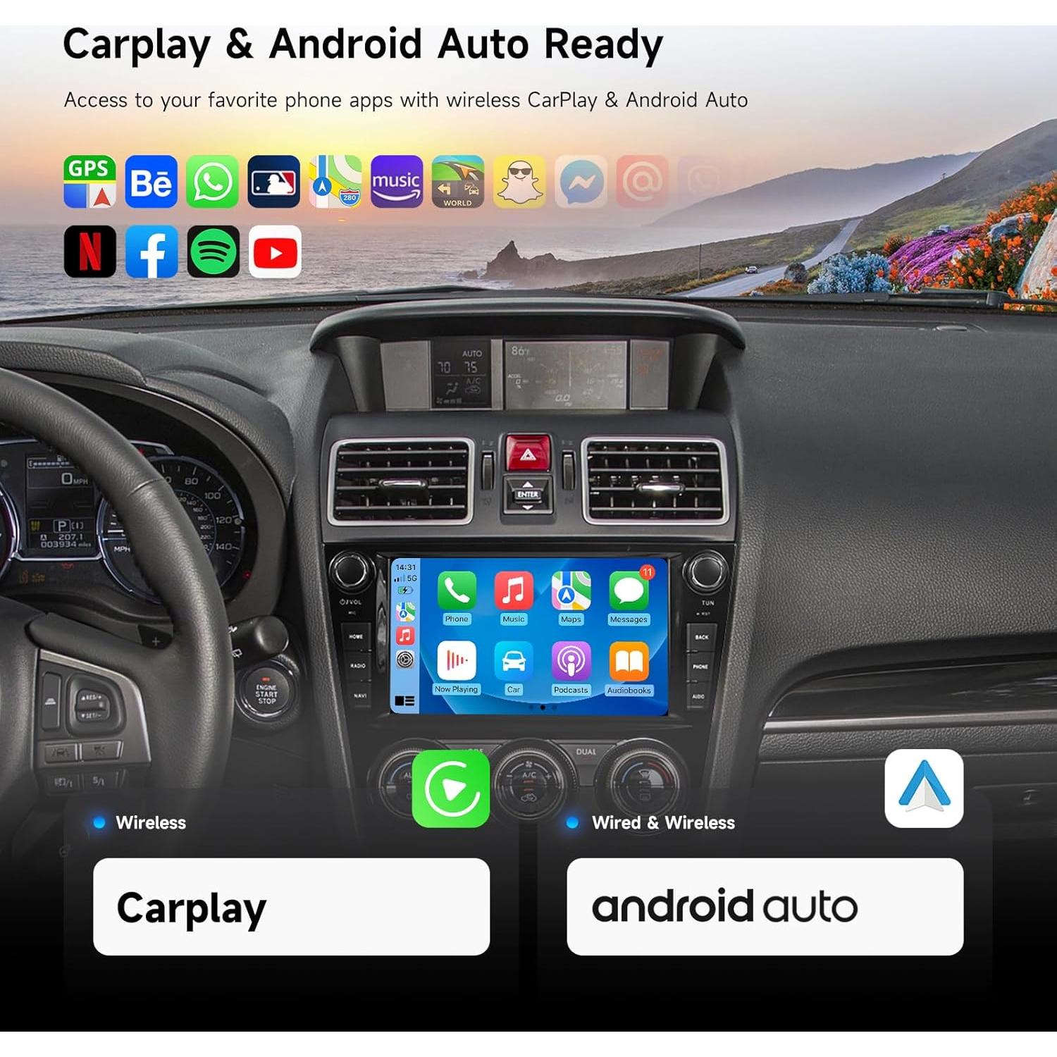 Unidad Estéreo Dasaita 8GB+256GB para Subaru Forester 2015-2018