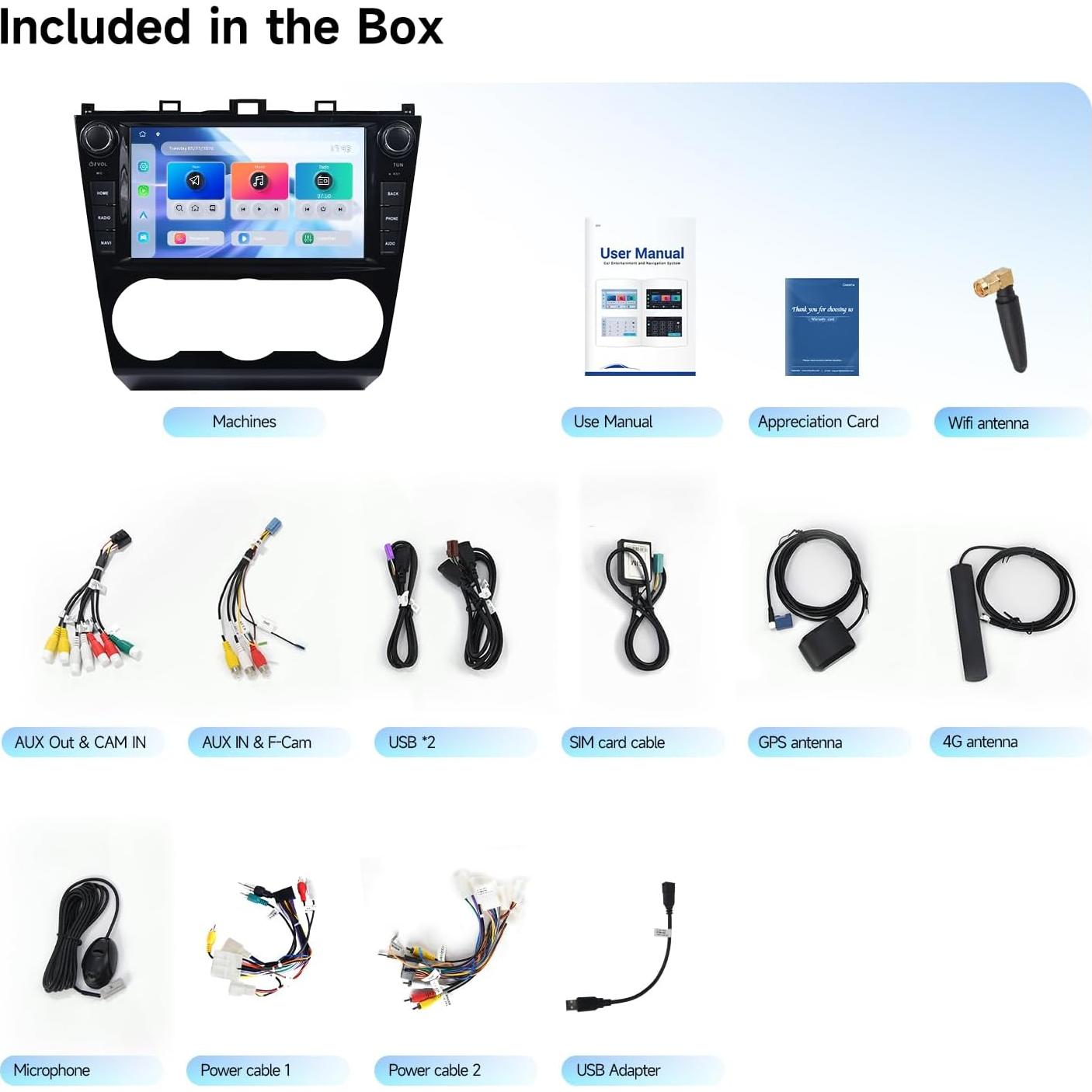 Unidad Estéreo Dasaita 8GB+256GB para Subaru Forester 2015-2018