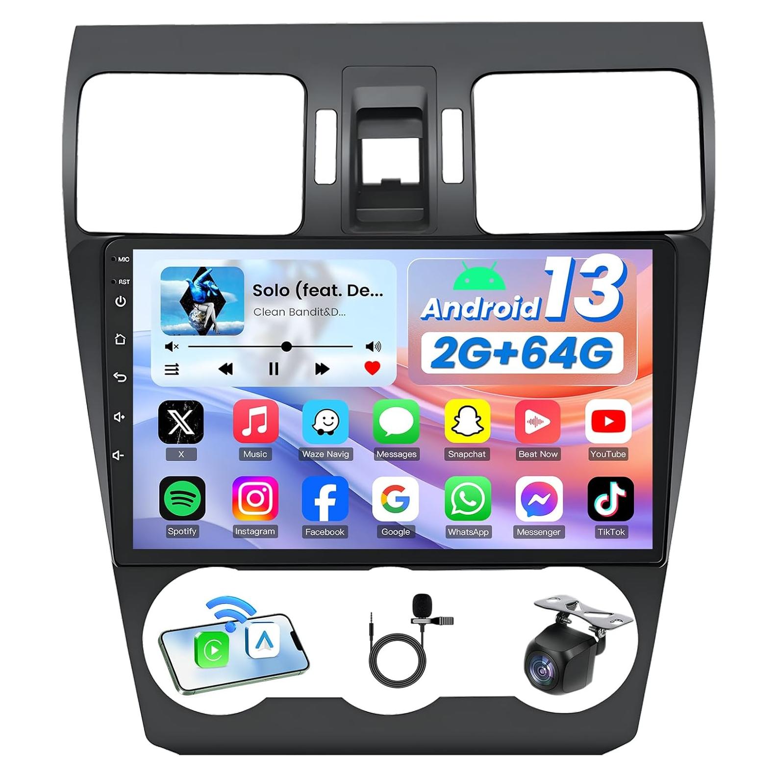 Radio de Coche Fortdows 9" HD IPS para Subaru Forester WRX