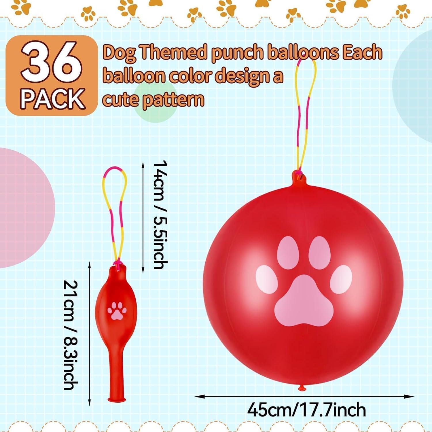 36 Globos de Golpe Temáticos de Perro HSLCGF para Fiestas