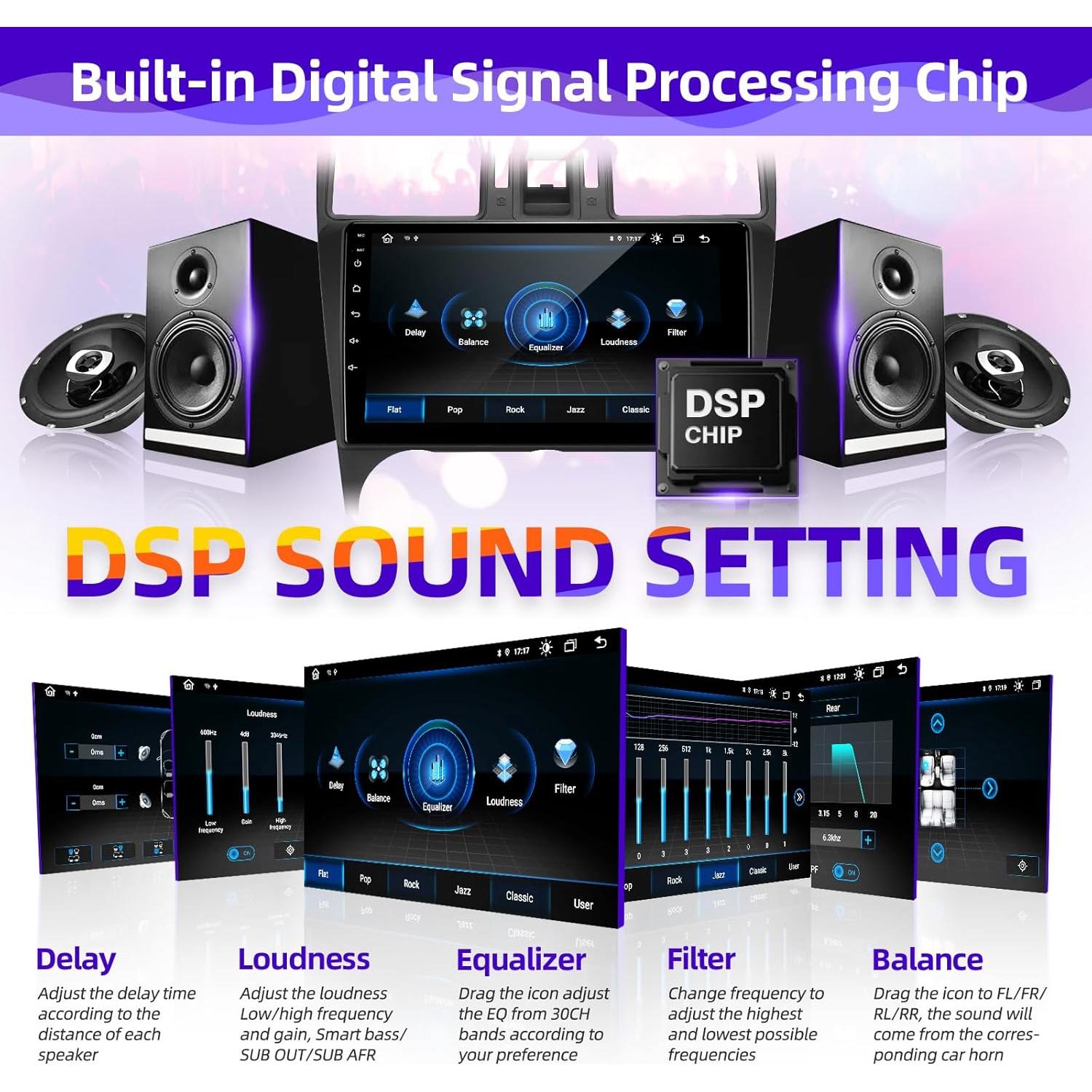 Estéreo de Coche CGOGC 9" Android con Carplay y GPS para Subaru