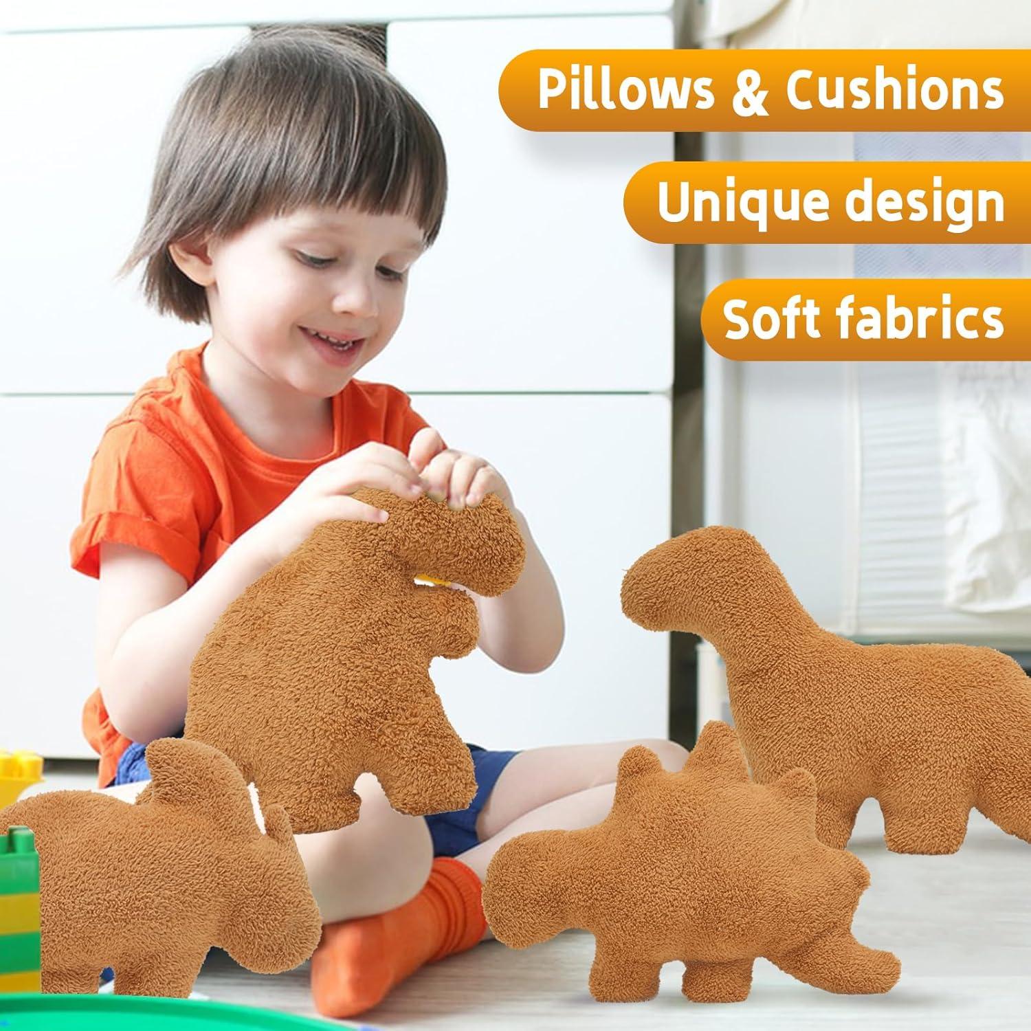 Almohada Dino Nugget TVVPGG 3 Piezas Suave Decorativa