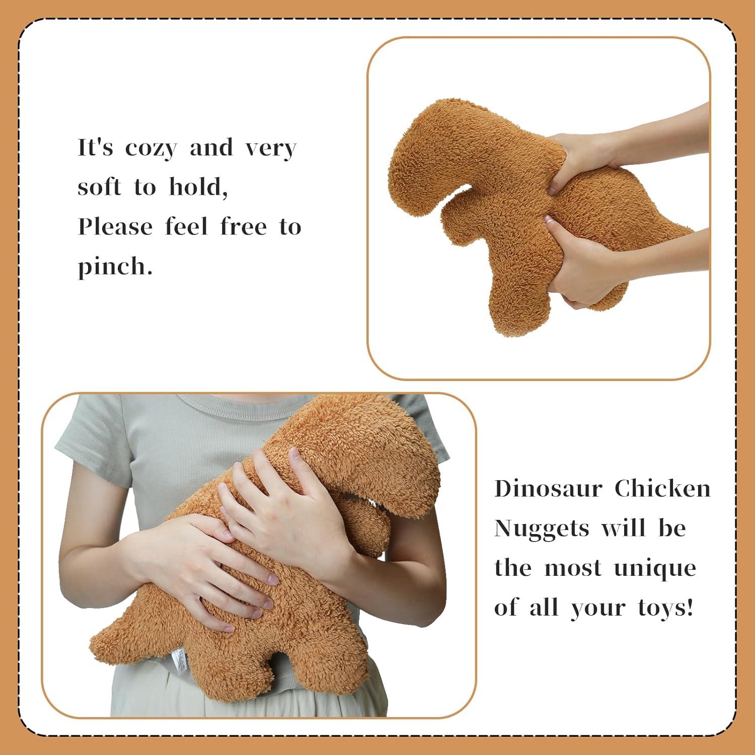 Almohada de Dino Nugget TVVPGG 38 cm Suave y Divertida