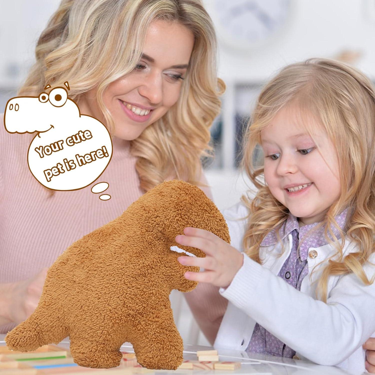 Almohada de Dino Nugget TVVPGG 38 cm Suave y Divertida