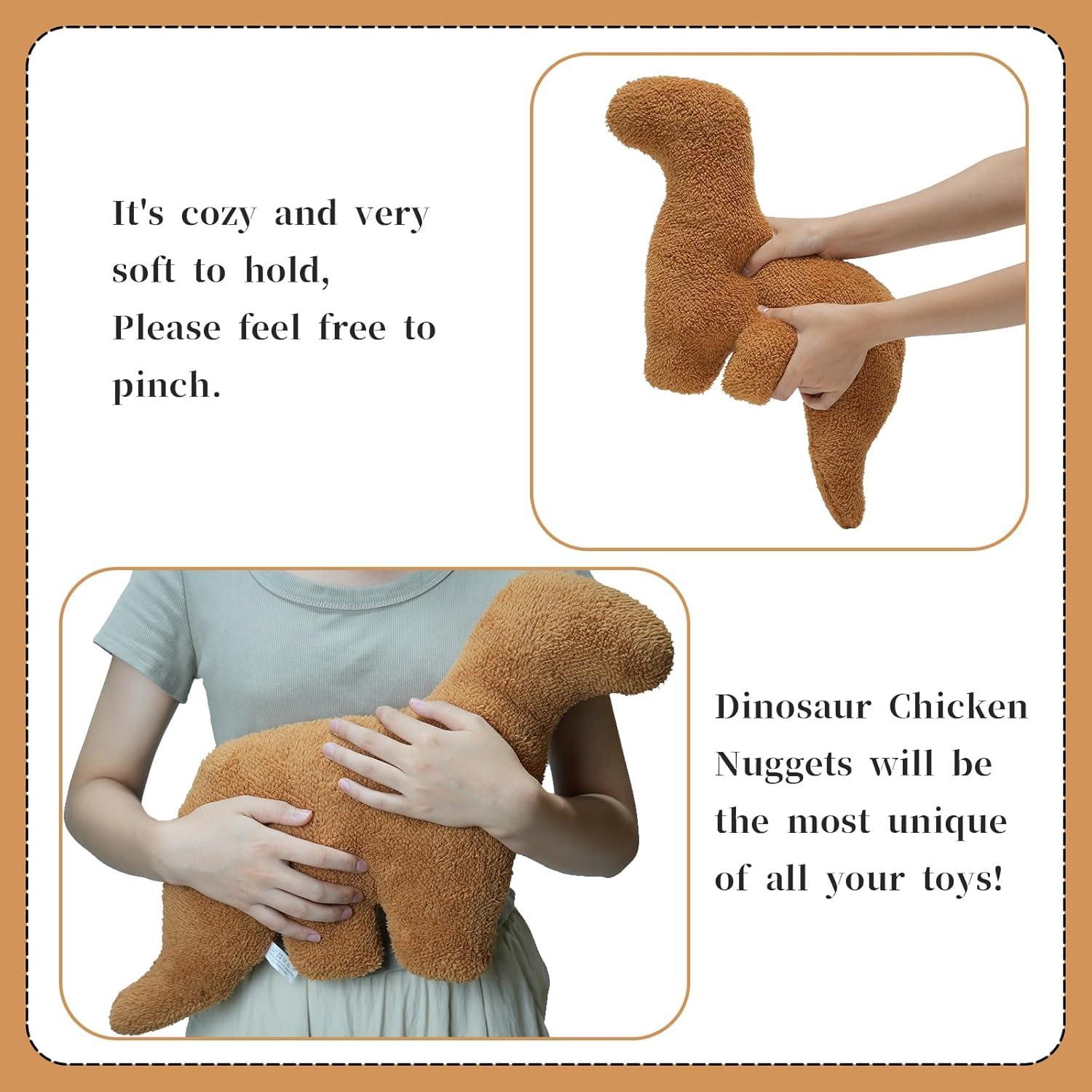 Almohada Dino Nugget TVVPGG 48 cm Suave y Divertida