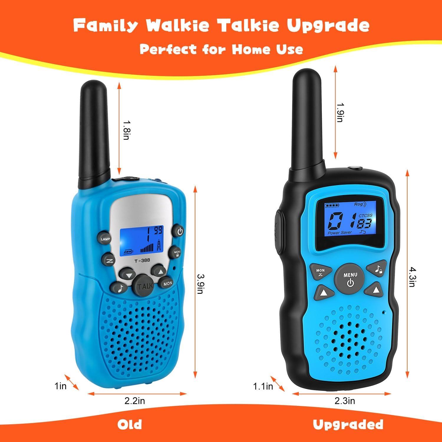 Walkie Talkies WisHouse para Niños y Adultos - 4 Piezas, Largo Alcance, Sin Batería