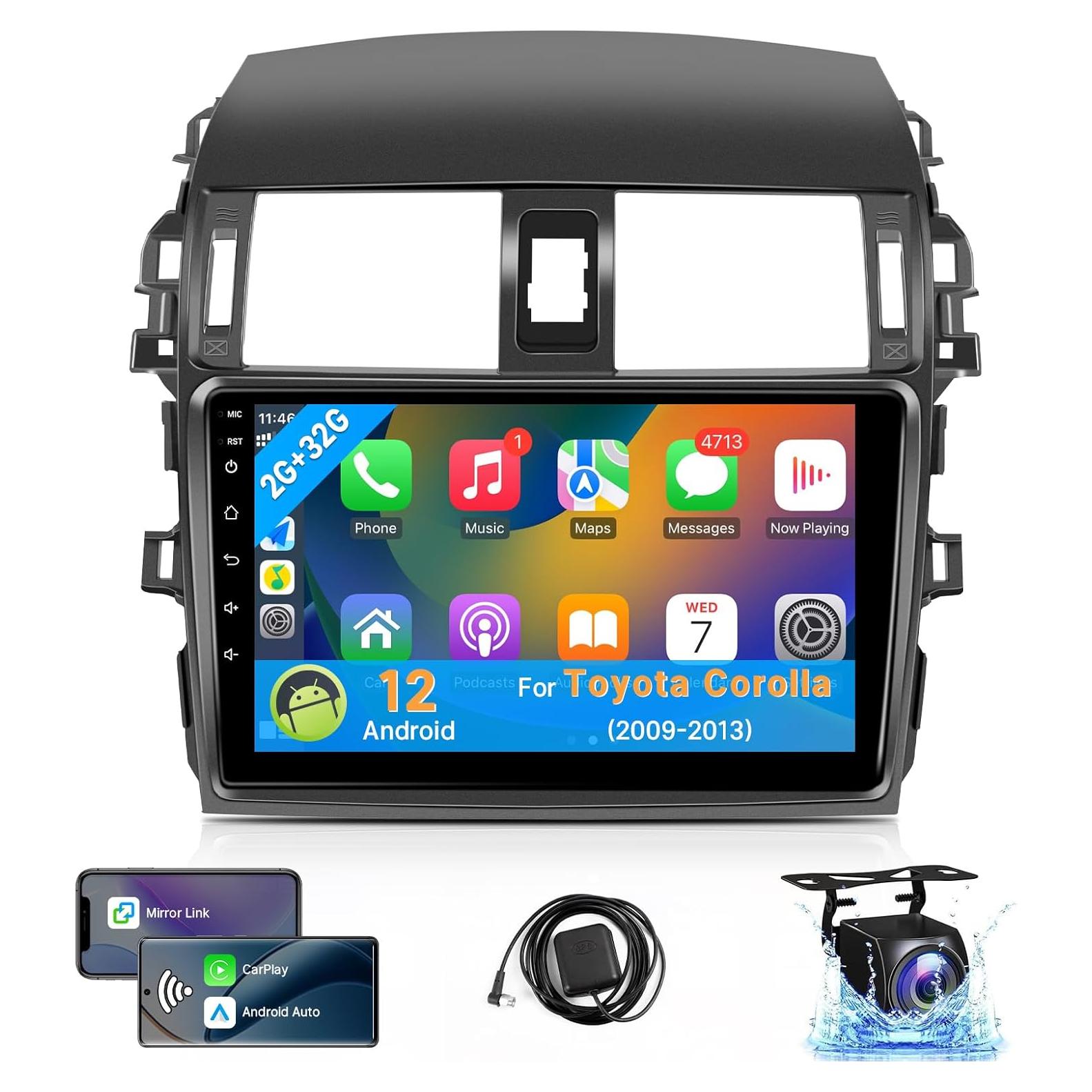 Estéreo de Coche Leadfan para Toyota Corolla 2009-2013 9" GPS Bluetooth