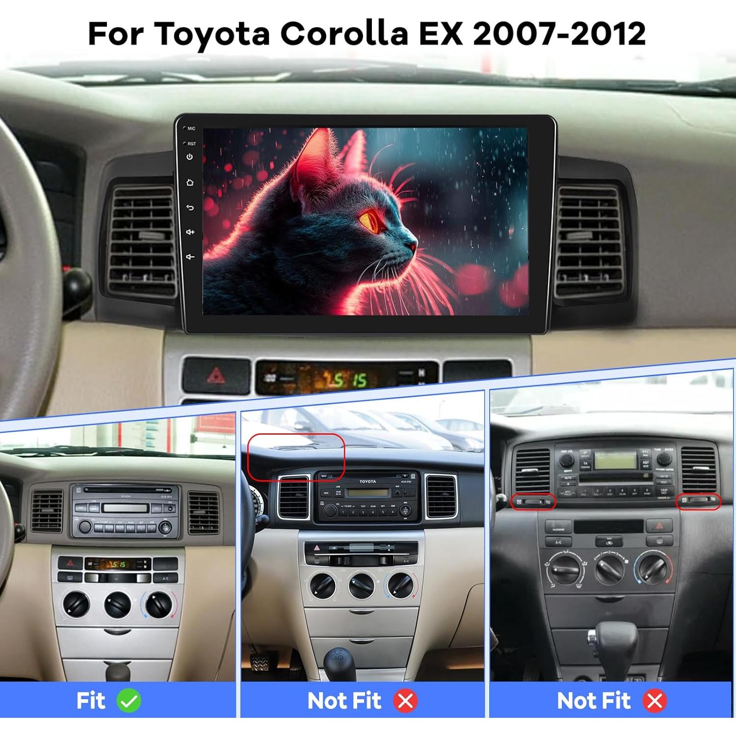Radio Android EKAT 2+64GB para Toyota Corolla EX 2007-2012