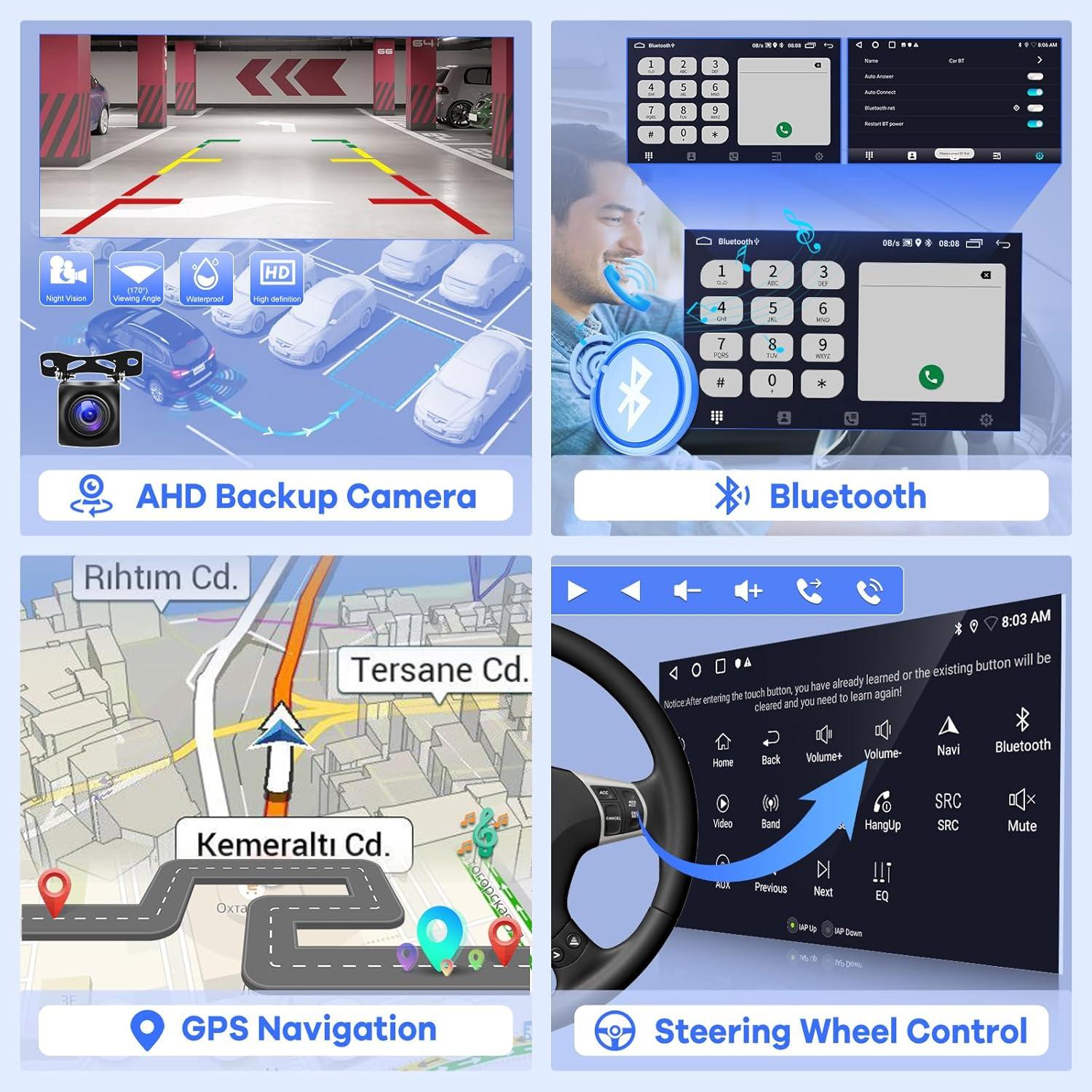 Radio Android EKAT 2+64GB para Toyota Corolla EX 2007-2012