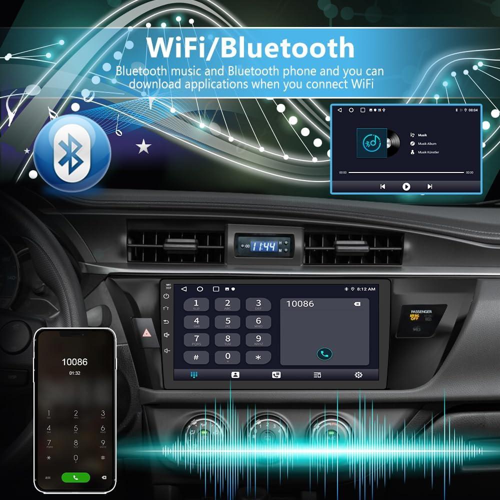 Estéreo Android 13 para Toyota Corolla 2014-2016 con CarPlay