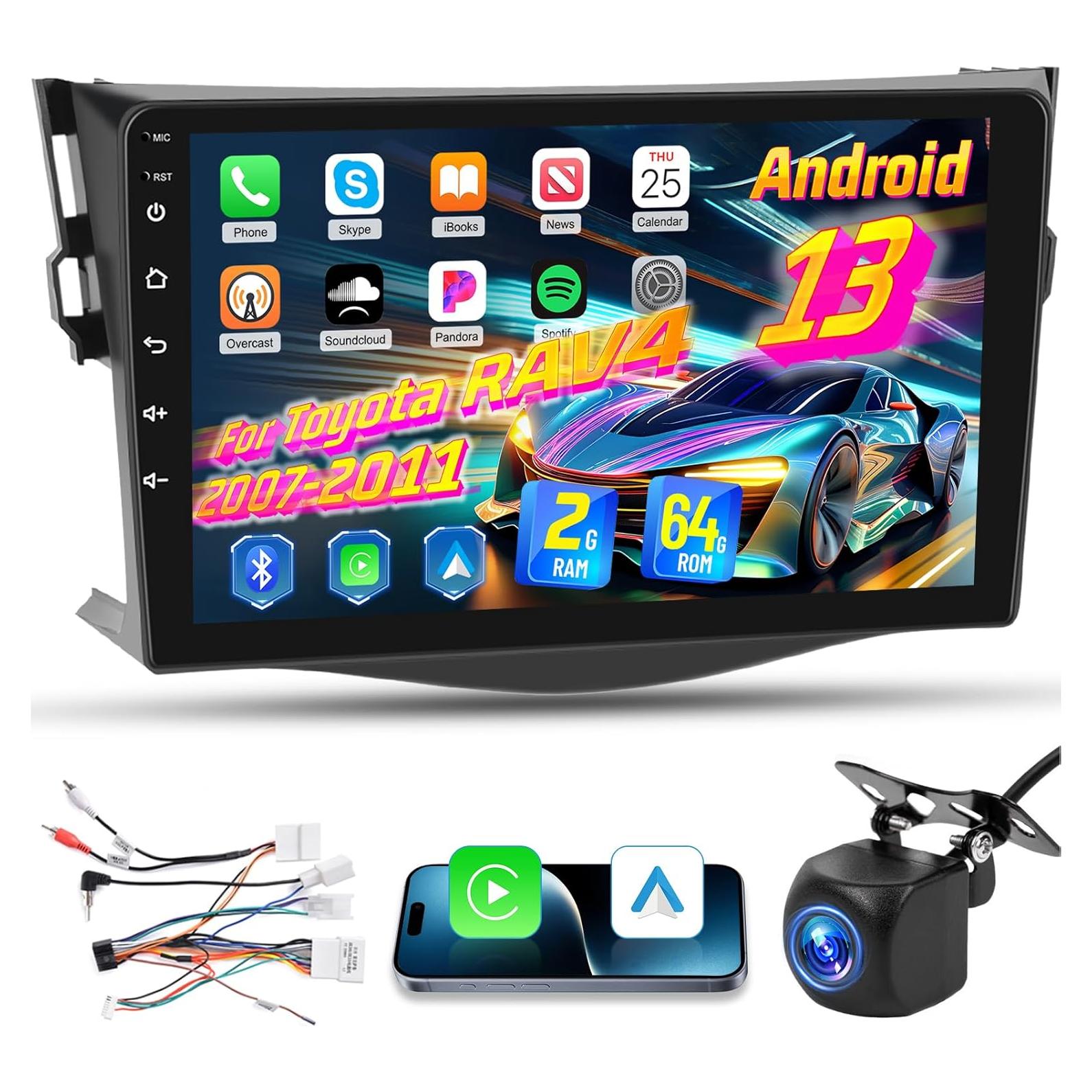 Estéreo de Coche EKAT 9" Android 2GB+64GB para Toyota RAV4 2007-2011