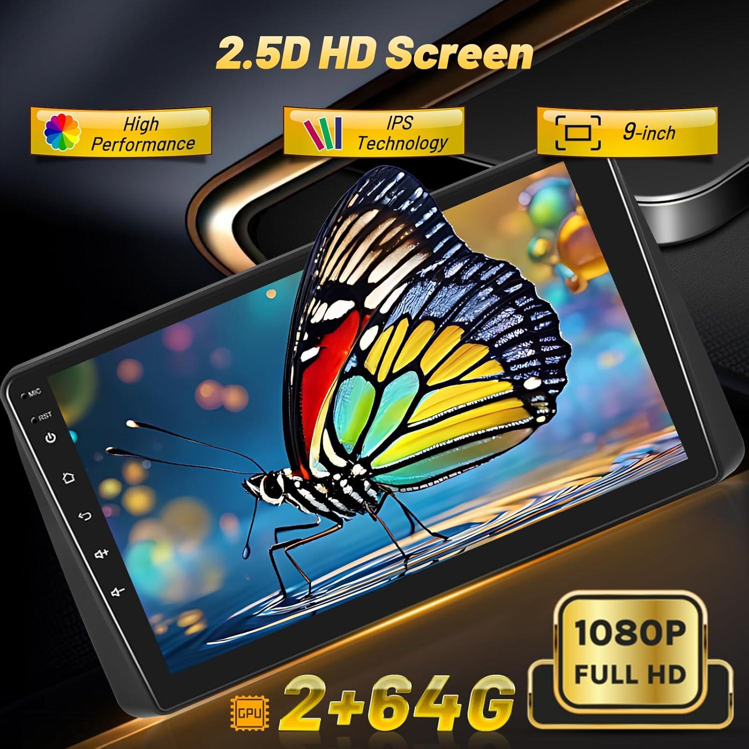 Estéreo de Coche EKAT 9" Android 2GB+64GB para Toyota RAV4 2007-2011