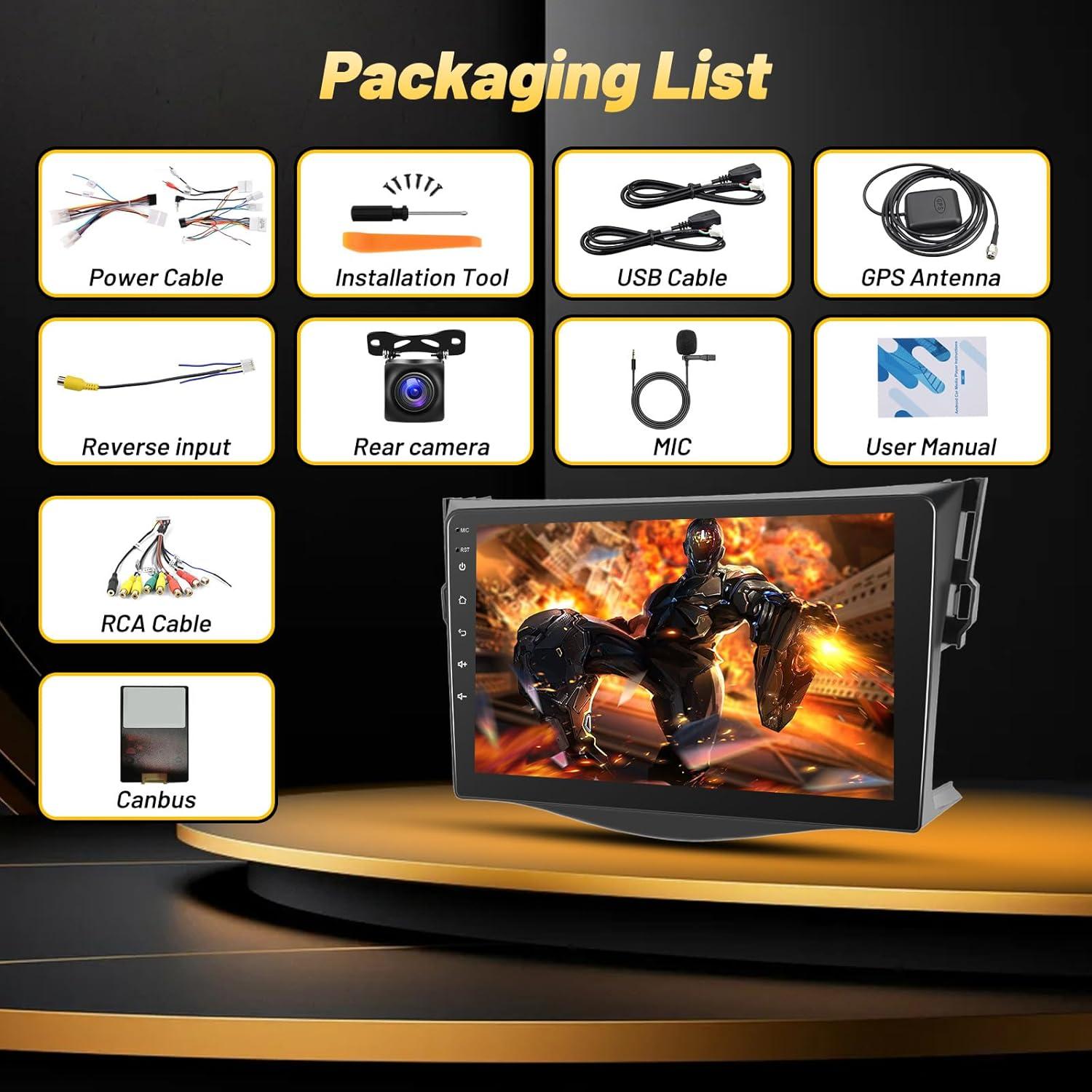 Estéreo de Coche EKAT 9" Android 2GB+64GB para Toyota RAV4 2007-2011