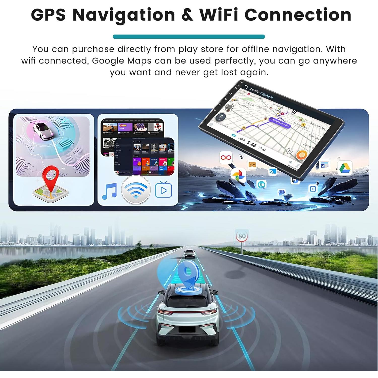 Estéreo de Coche Roinvou Android 13 para Toyota Corolla Matrix 2003-2008, 9" Pantalla Táctil, CarPlay y Android Auto