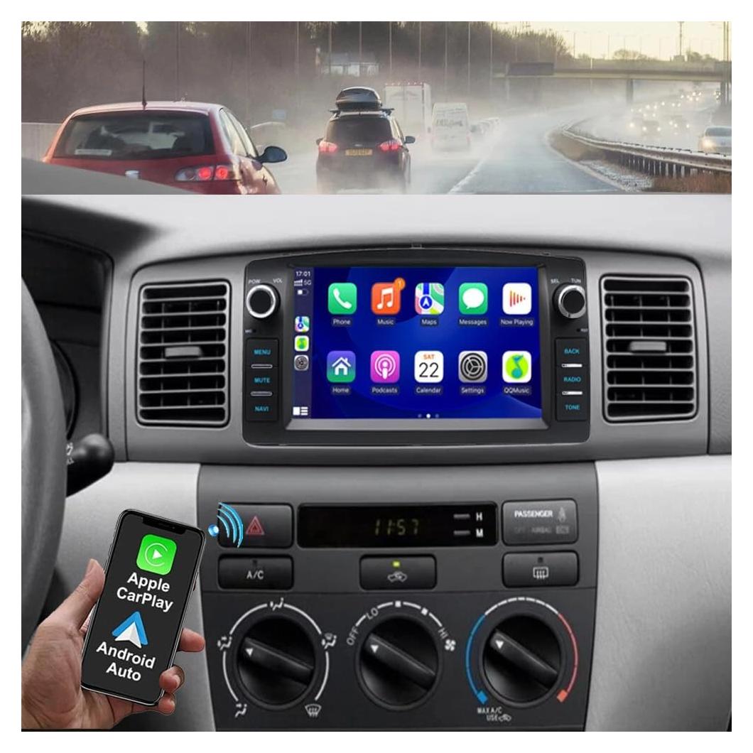 Estéreo Android 13 Loddery 7" para Toyota Corolla E120 2000-2006