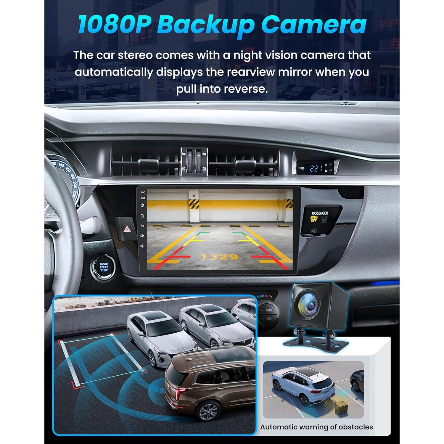 Radio de Coche Jufodrca 10.2" para Toyota Corolla 2014-2016 GPS Bluetooth